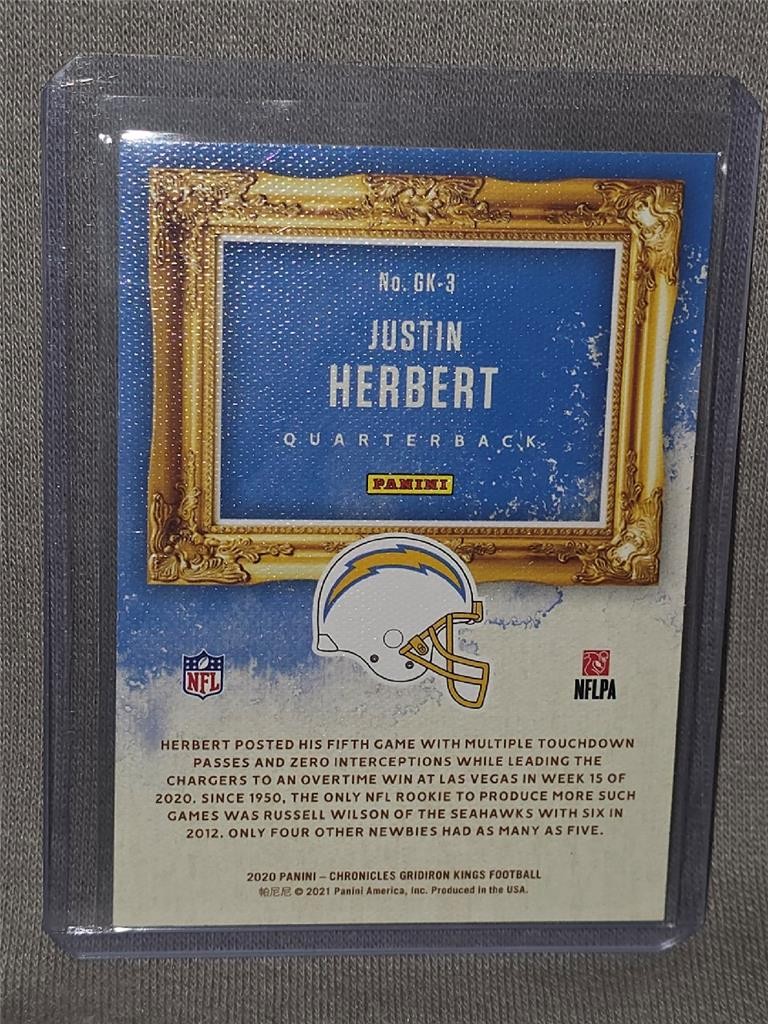Justin Herbert 2020 Chronicles Gridiron King Rookie #GK-3 RC