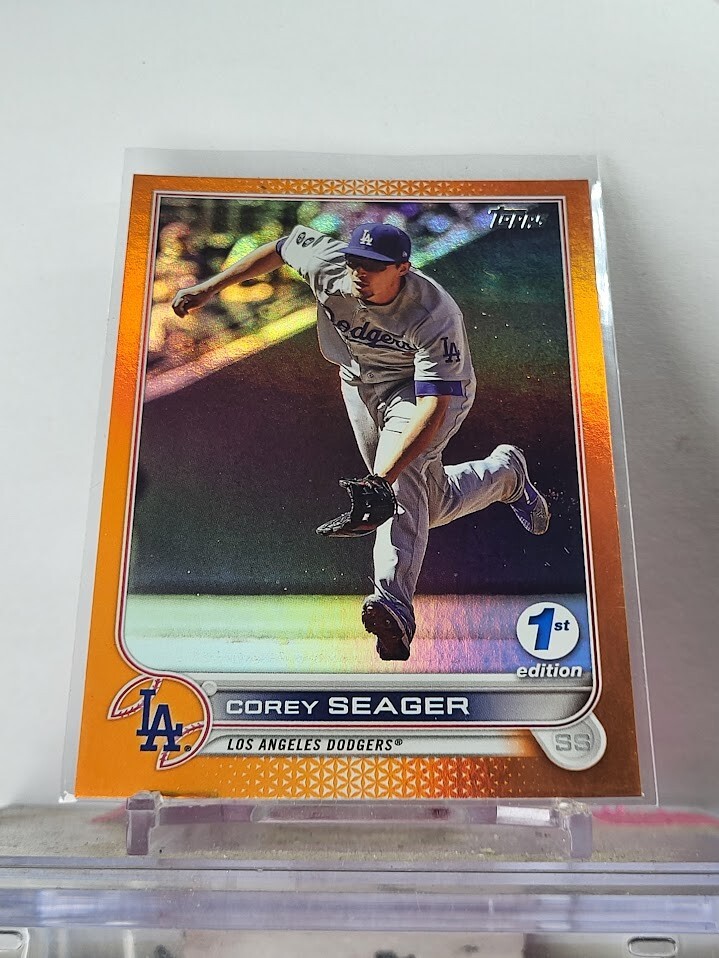 2022 Topps Series 1 Orange Foil Corey Seager #301 1st /75