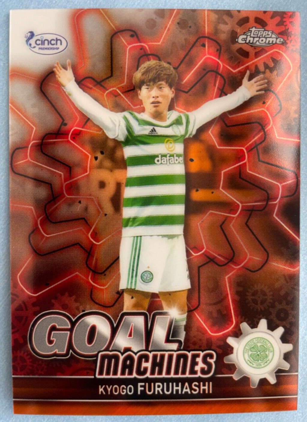 2021-22 Topps Chrome SFPL Orange /25 Goal Machines #GM-5 Kyogo Furuhashi
