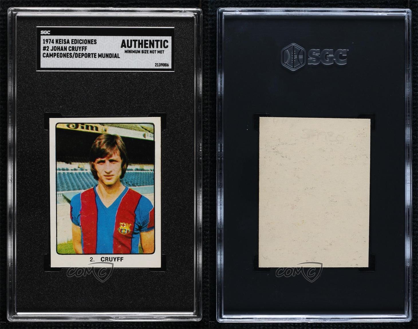 1974 Keisa Ediciones Campeones Del Deporte Mundial Johan Cruyff Rookie RC 0n17