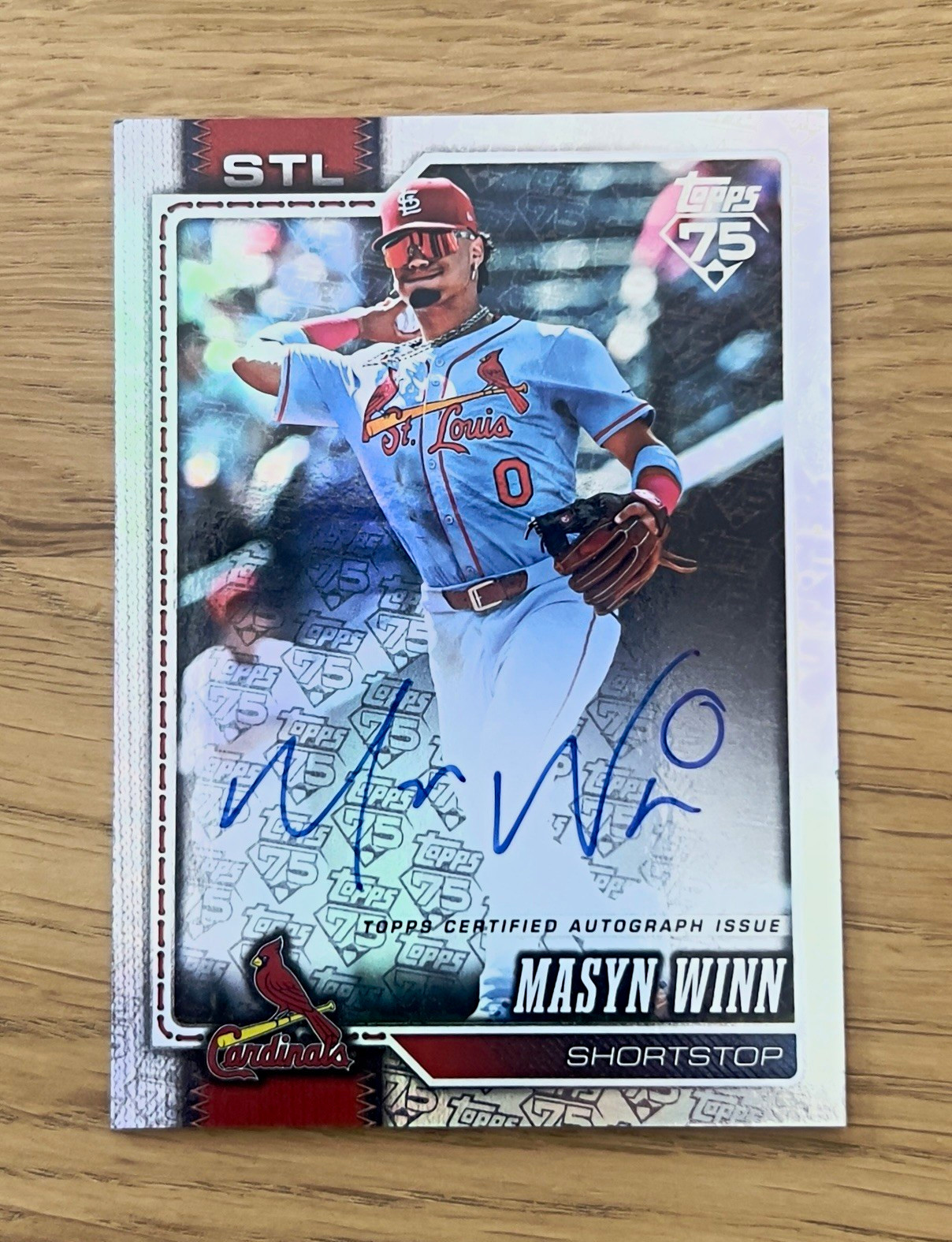 Topps 2026 Series 2 Masyn Winn Cardinals Auto Topps 75 #526 60/75