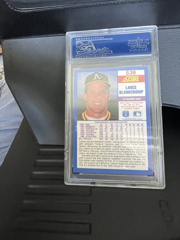 1990 Score Lance Blankenship #536 Psa 10 1 of 1 graded