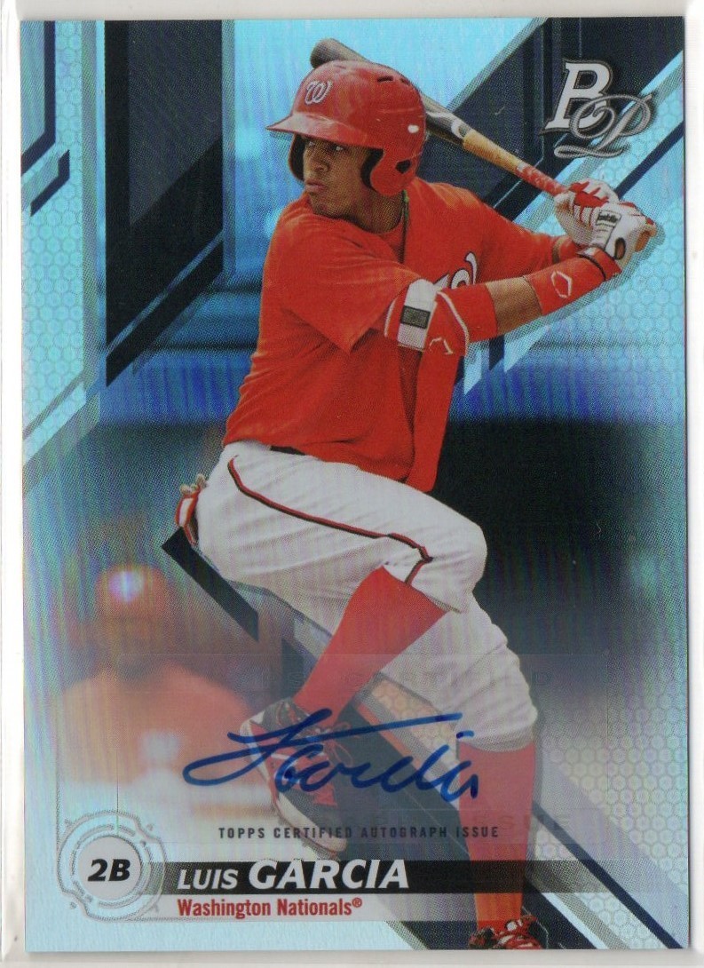 Luis Garcia 2019 Bowman Platinum Top Prospect Autograph Card #TOP-21 AUTO