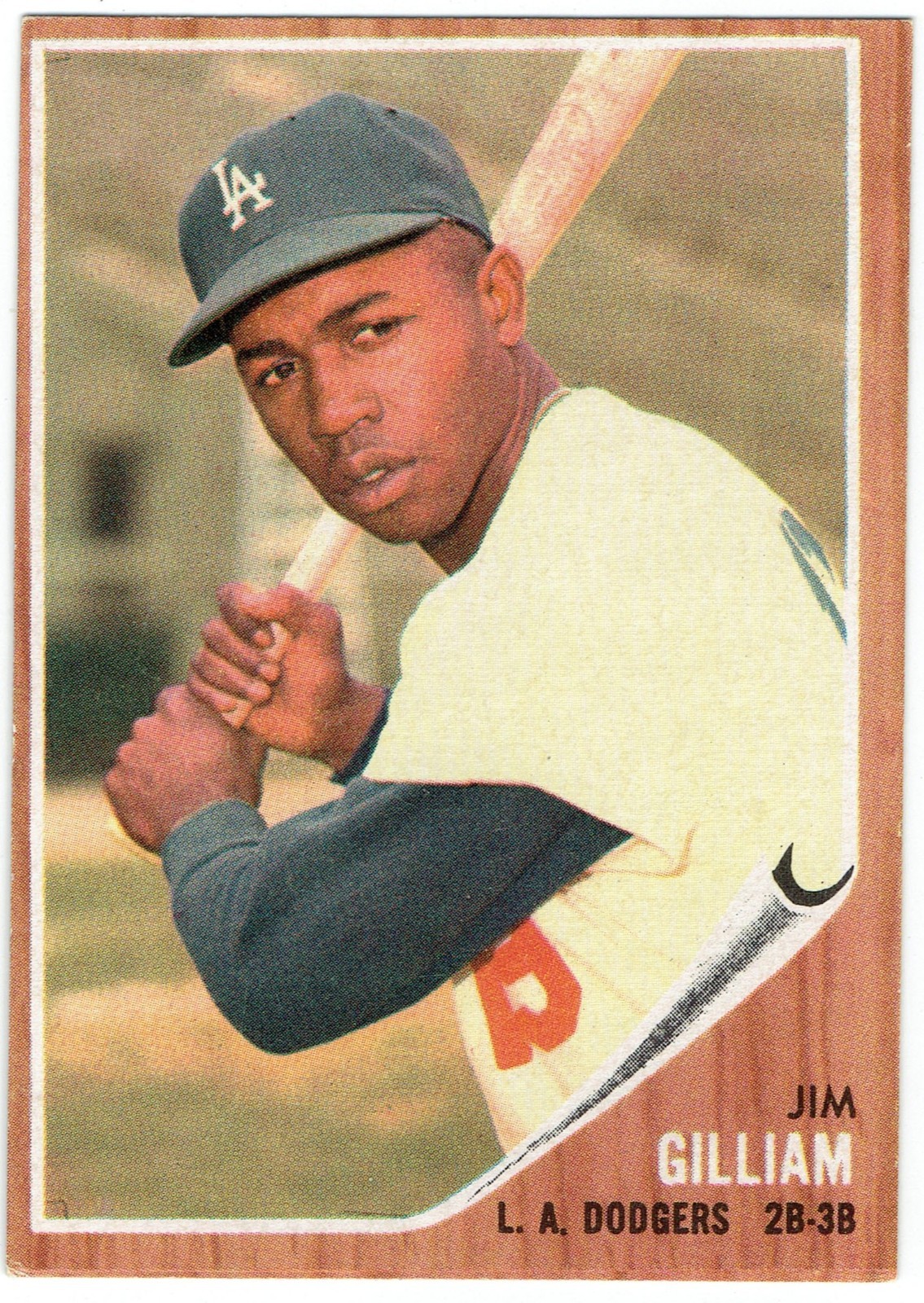 1962 Topps Jim Gilliam #486 – Semi-High Number Clean Excellent Eye Appeal