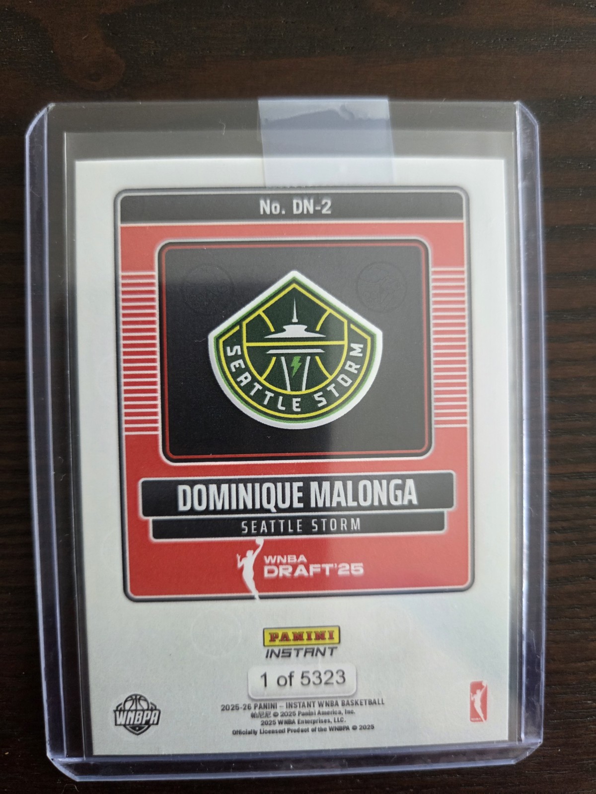 Dominque Malonga 2025 Panini Instant #DN-2 WNBA Draft Night Rookie Card QTY
