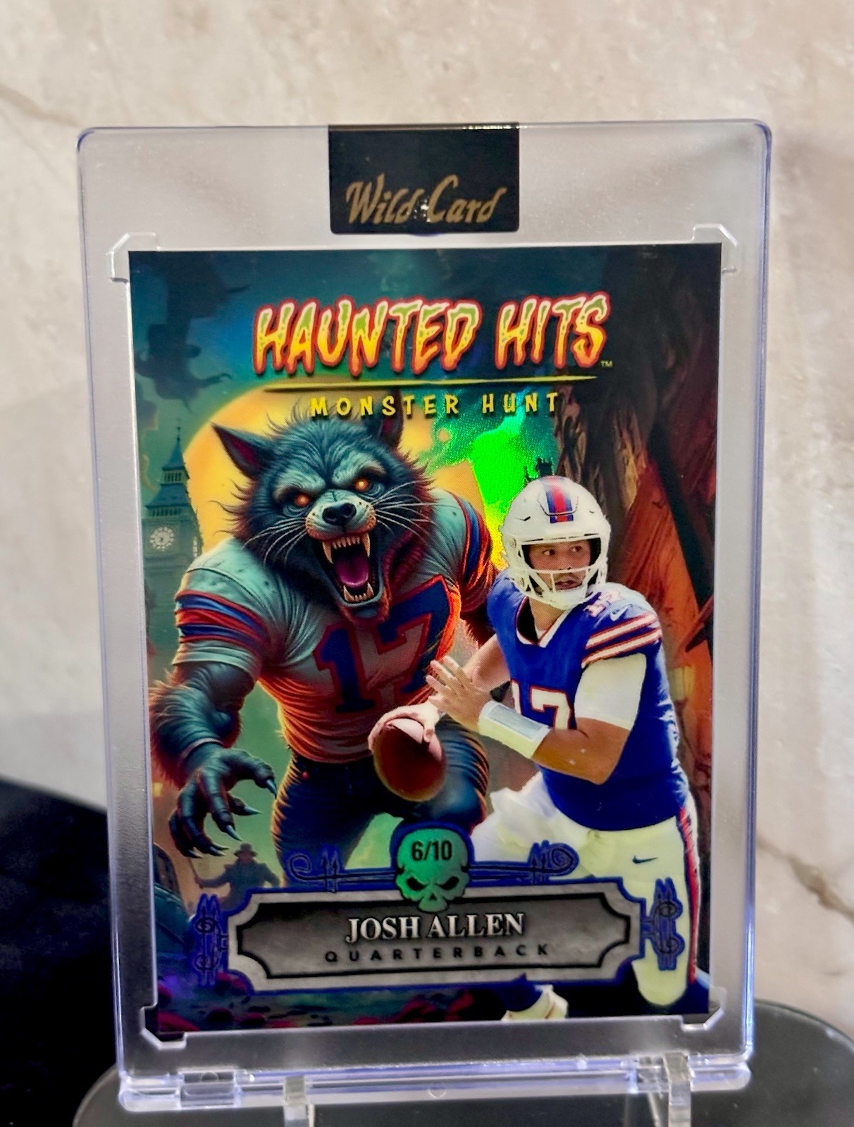 Josh Allen Werewolf Holographic Haunted Hits Wild Card – 6 of 10