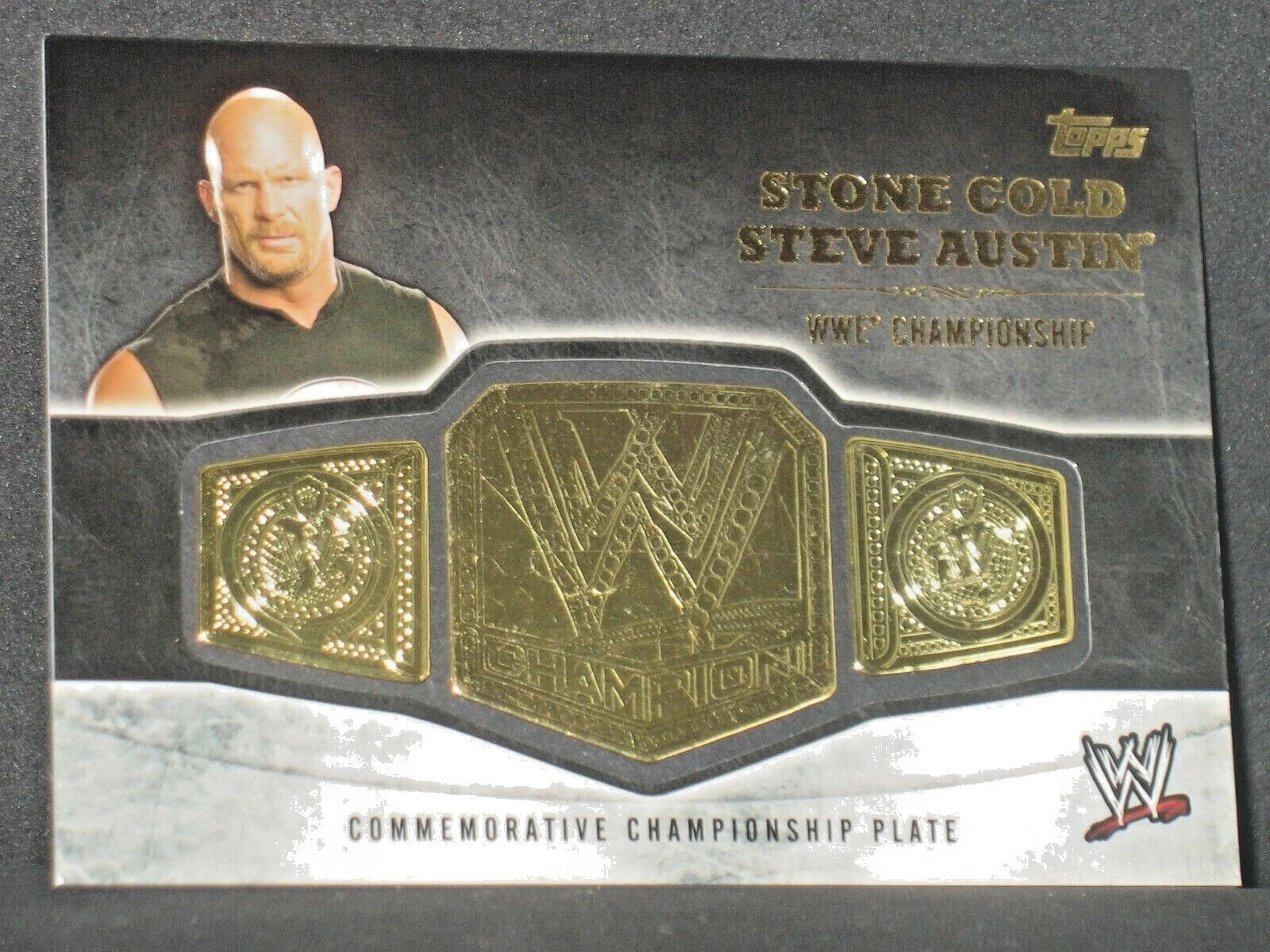 Topps Stone Cold Steve Austin WWE Champ Plate card HARD FIND
