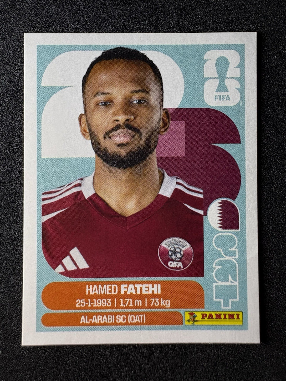 2026 Panini FIFA World Cup Sticker #QAT12 Hamed Fatehi Qatar