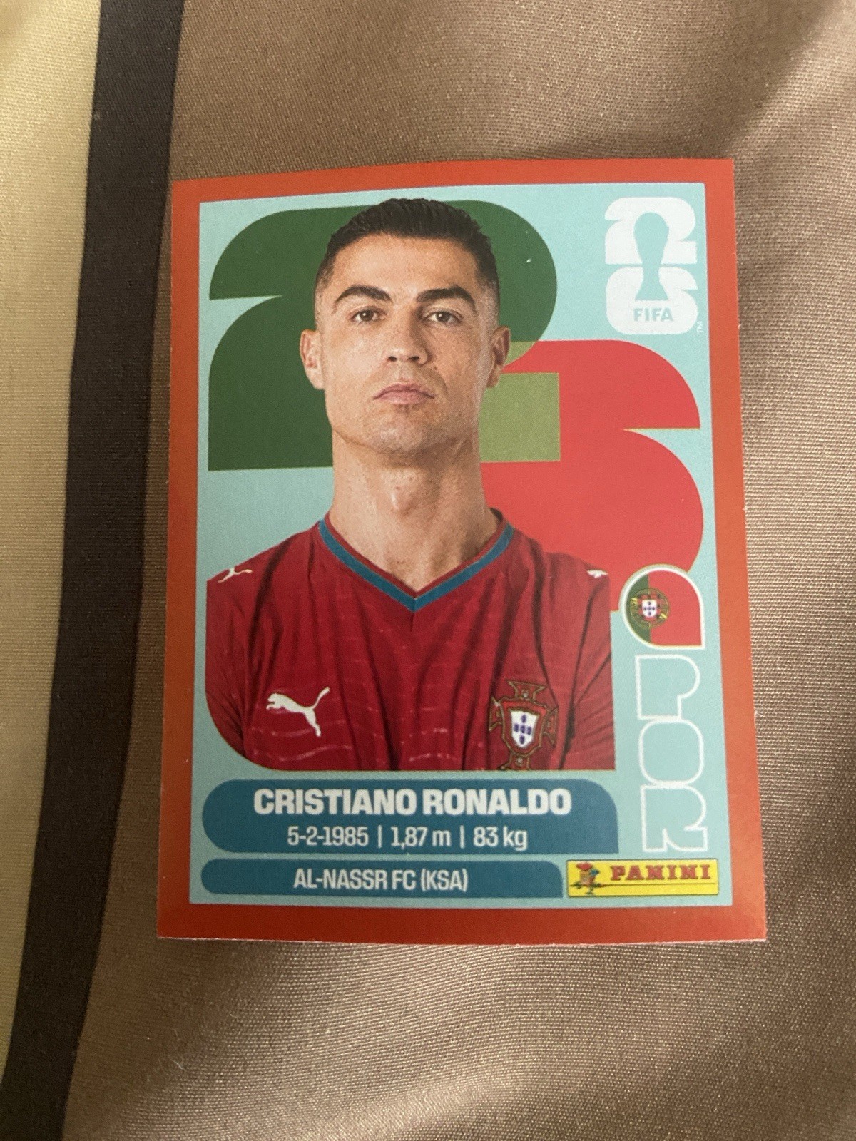 2026 FIFA World Cup Red Border Cristiano Ronaldo Panini Sticker POR 15