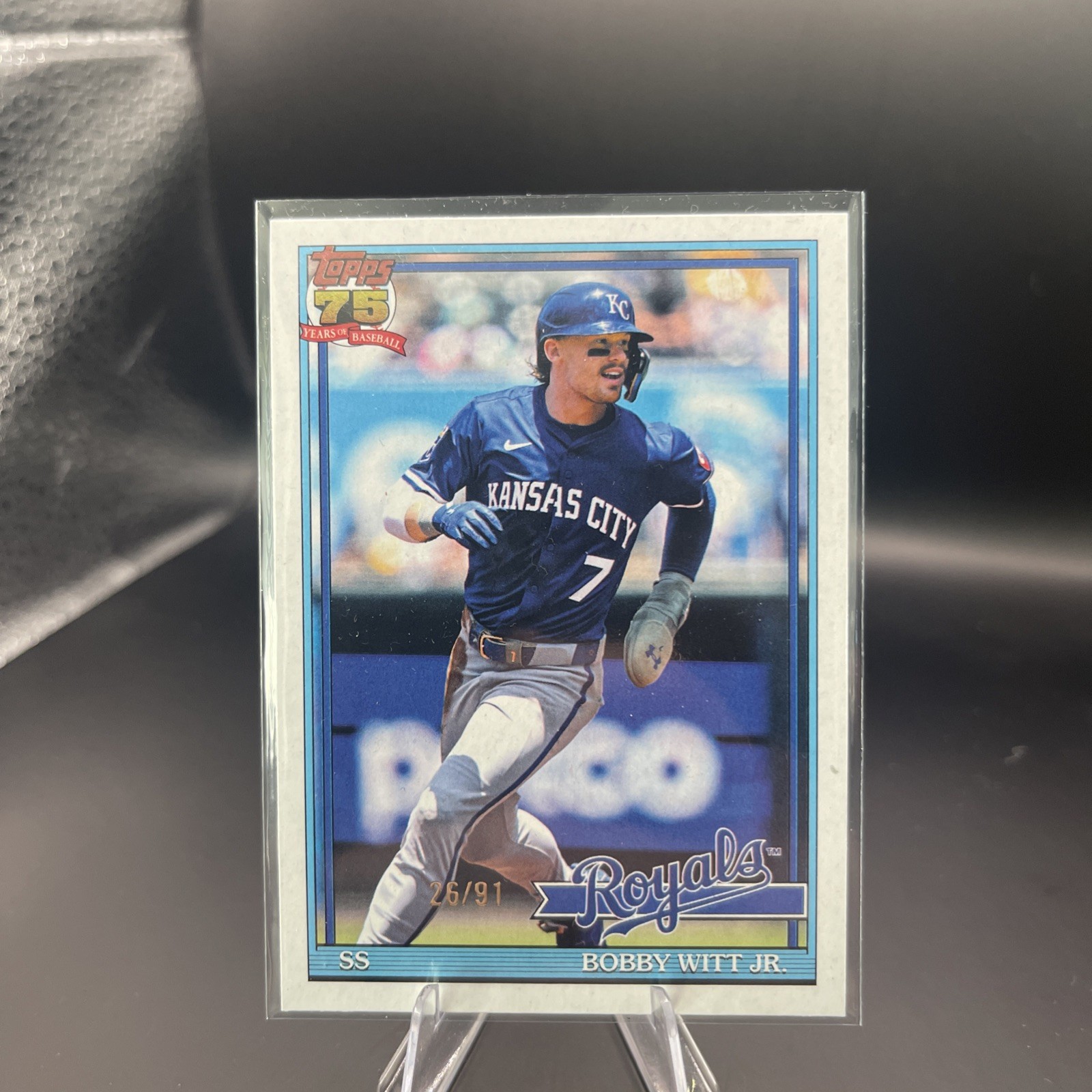 2026 Topps Series 1 – 1991 Topps Baseball Bobby Witt Jr. #T91-3 The Real One /91