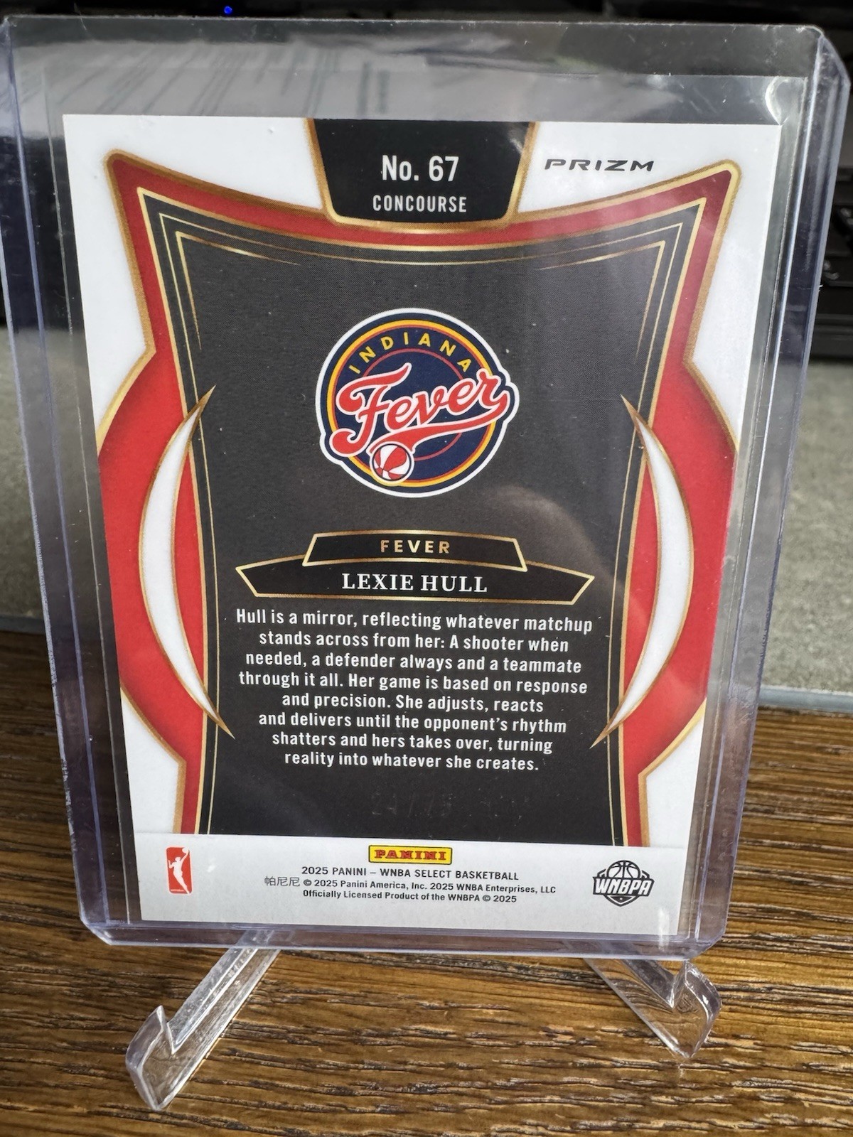 2025 Panini Select WNBA – Lexie Hull /75 Lime Green Concourse #67 Indiana Fever