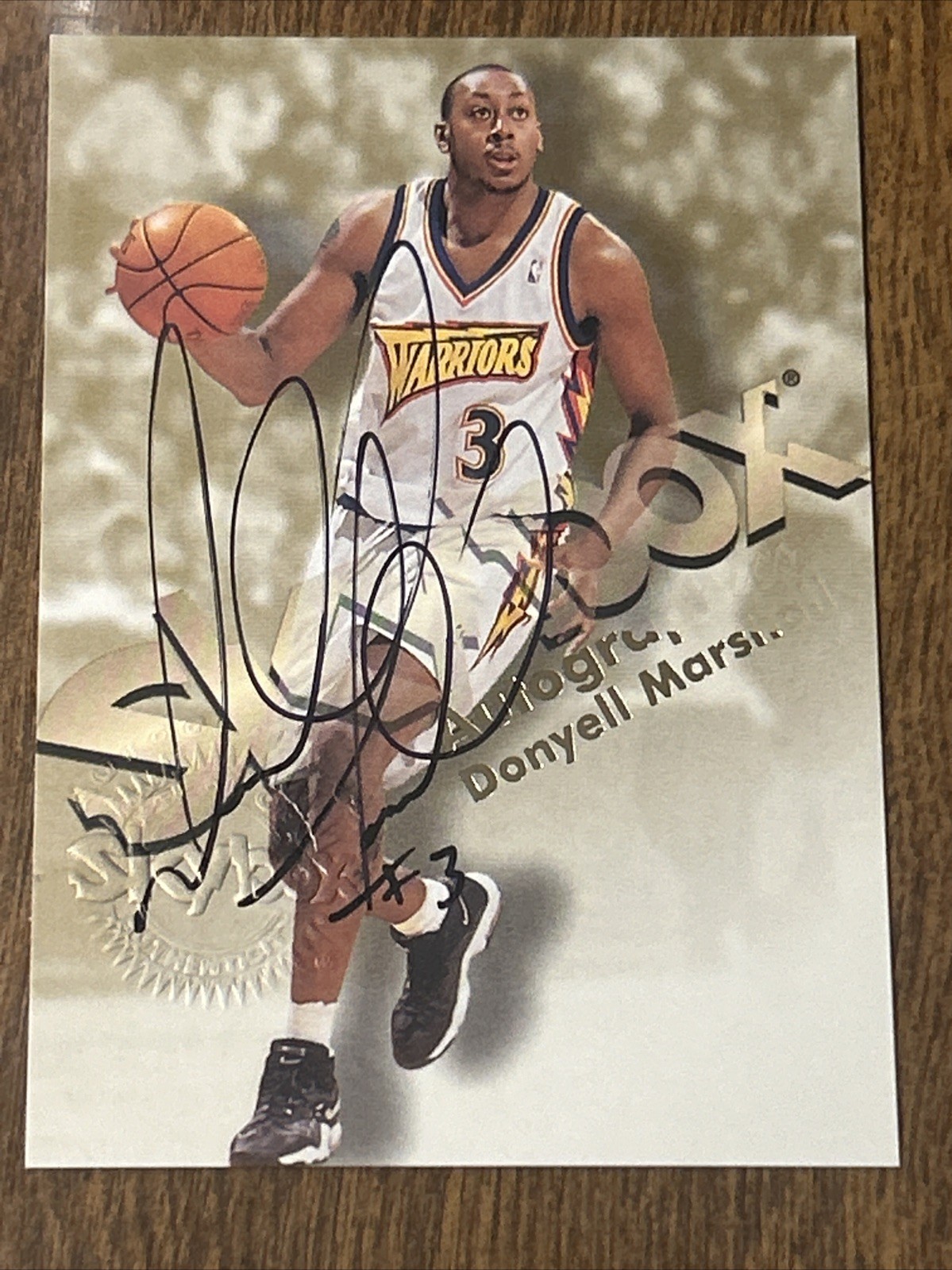 1998-99 NBA Skybox Premium Autographics Donyell Marshall Warriors ERROR CARD EX