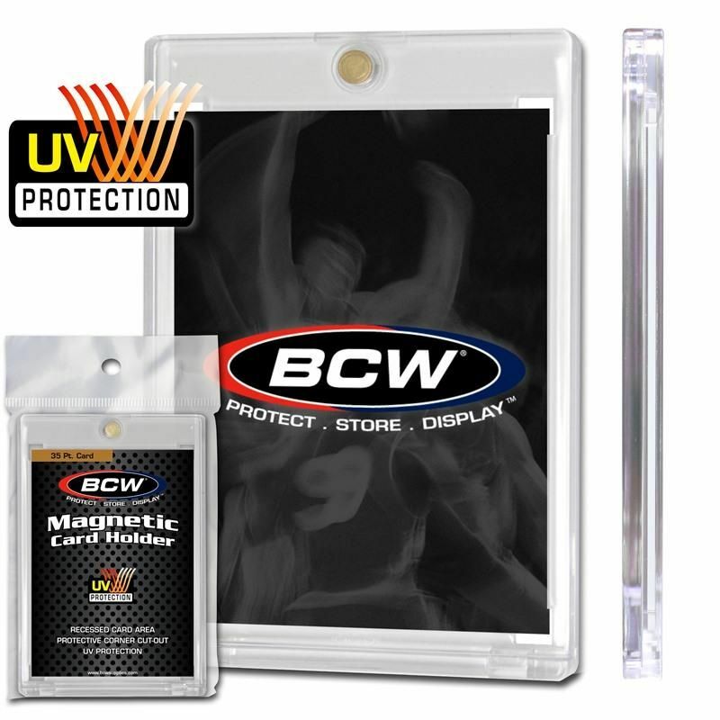 New (1 ct) BCW 35 PT MAGNETIC Trading Card Hold- UV PROTECTED