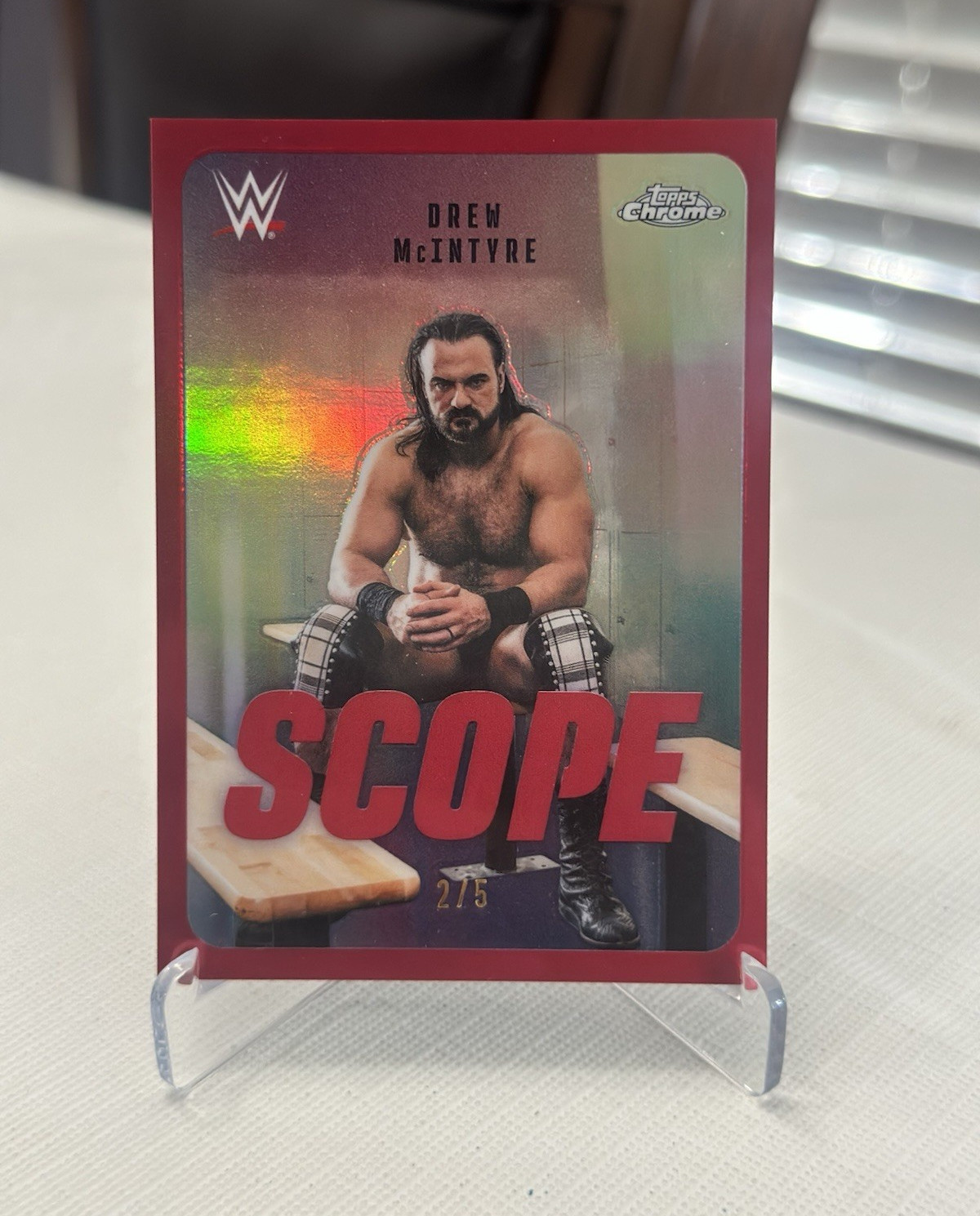 2026 Topps Chrome WWE Scope Red Refractor /5 #SCO-4 Drew McIntyre