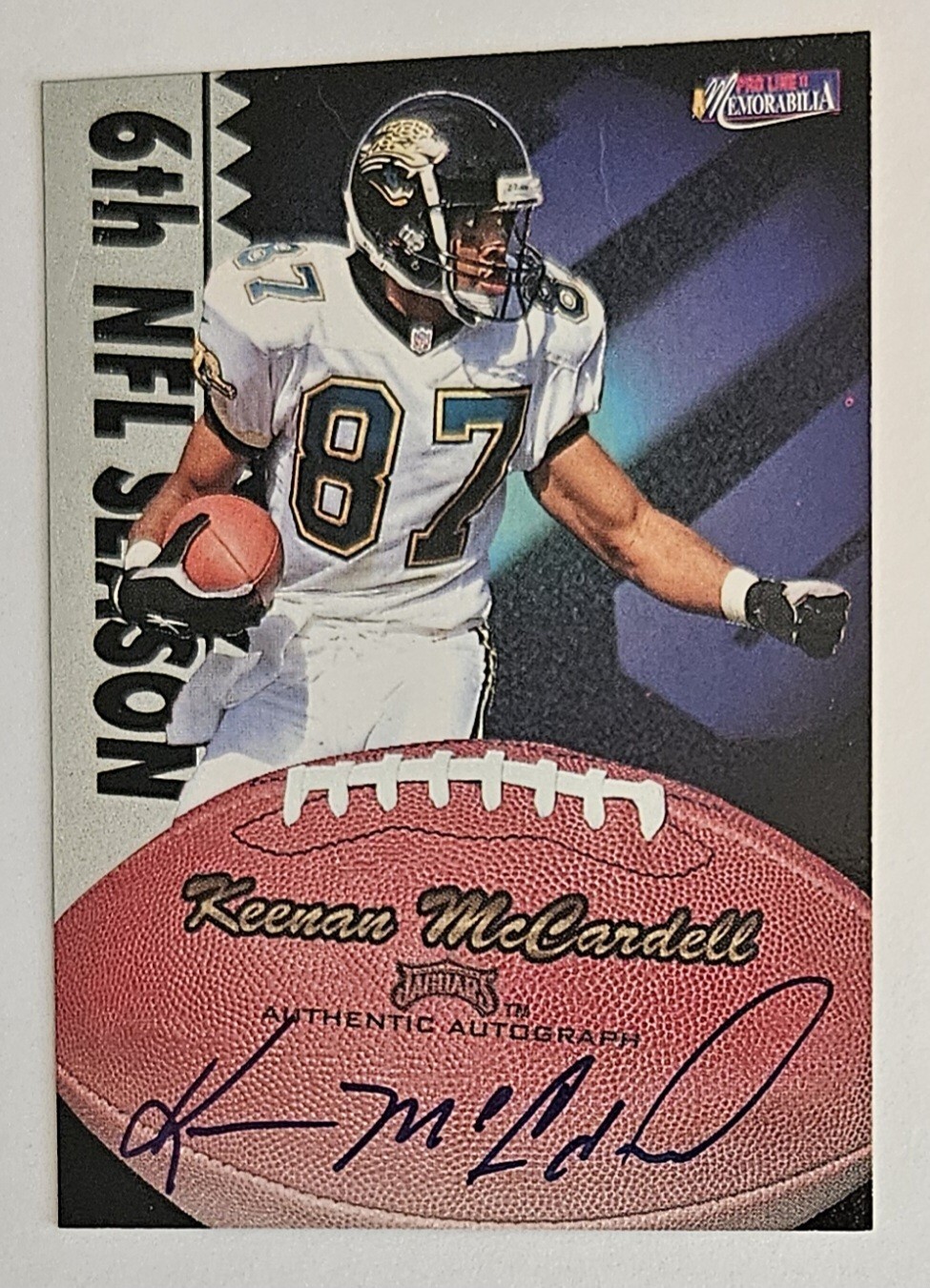 1997 Classic Score Board Official Autograph Card Keenan McCardell Jaguars