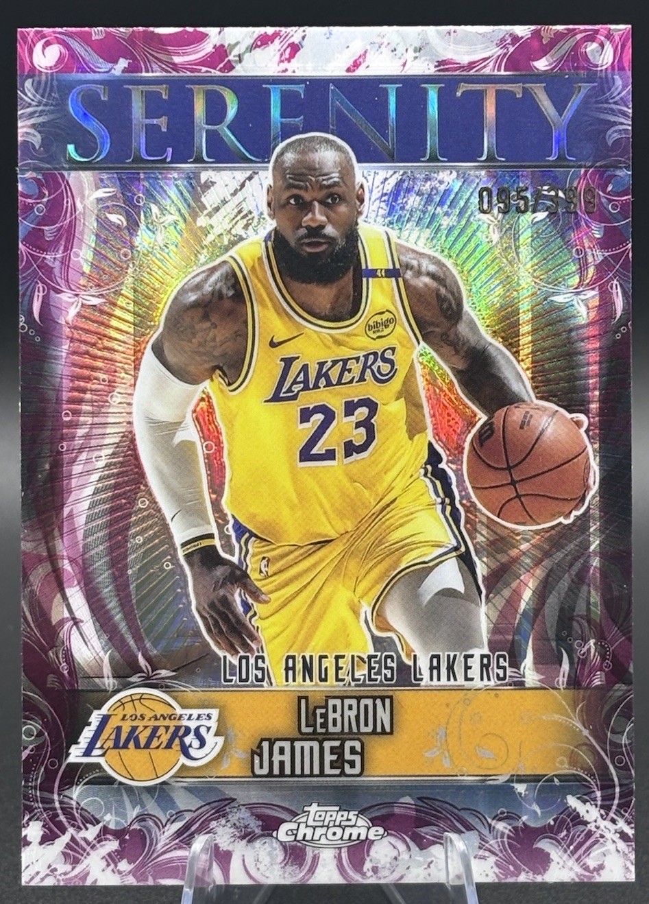 2025-26 Topps Chrome Serenity LeBron James Lakers SY-2 Magenta Refractor /399