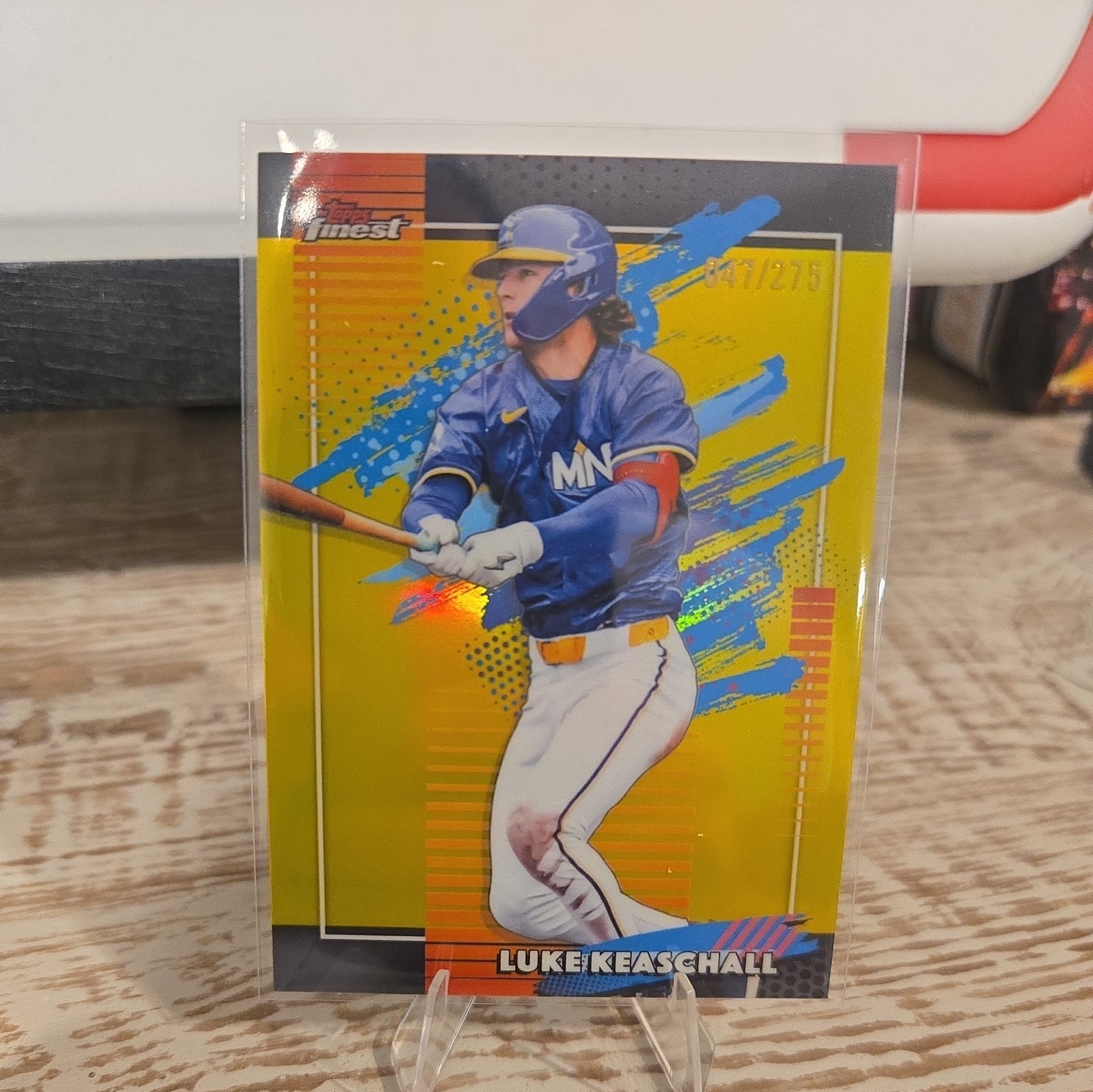 2026 Topps Finest Luke Keaschall # 131 Uncommon Yellow Refractor /275 Twins