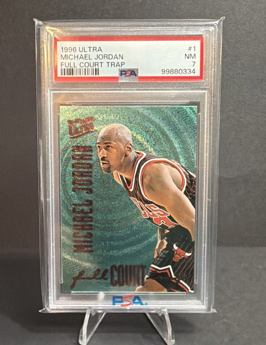 1996-97 Ultra Full Court Trap Michael Jordan #1 – PSA 7