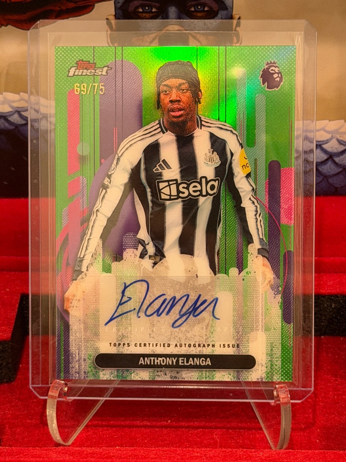2026 Topps Finest Premier League Anthony Elanga Auto Green /75