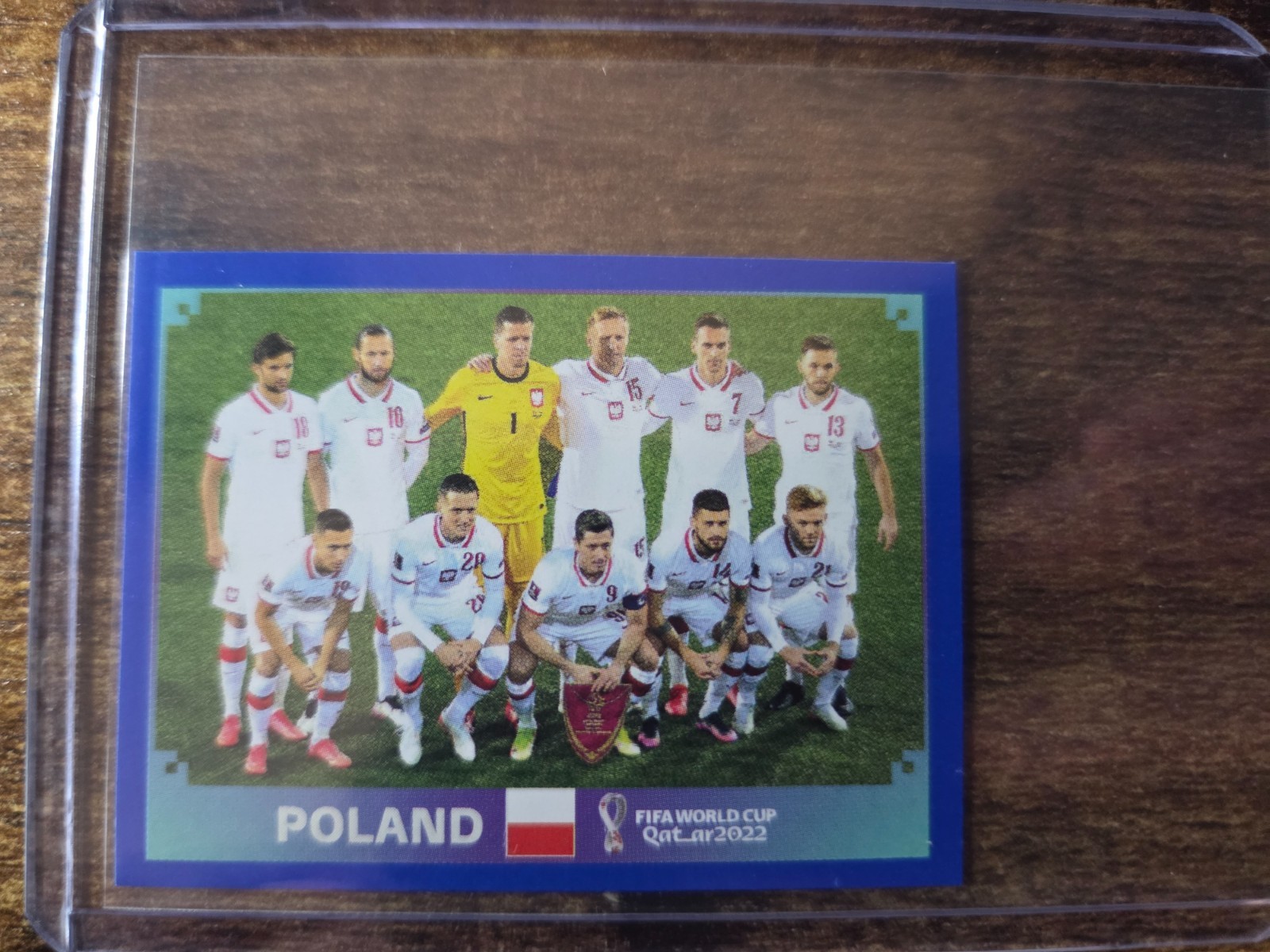 2022 Panini FIFA World Cup USA Sticker – Poland Team Photo Blue #POL 1