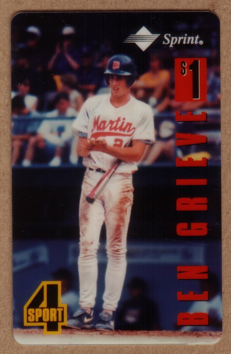 Assets $1. 4-Sport Series: Ben Grieve Baseball TEST Phone Card