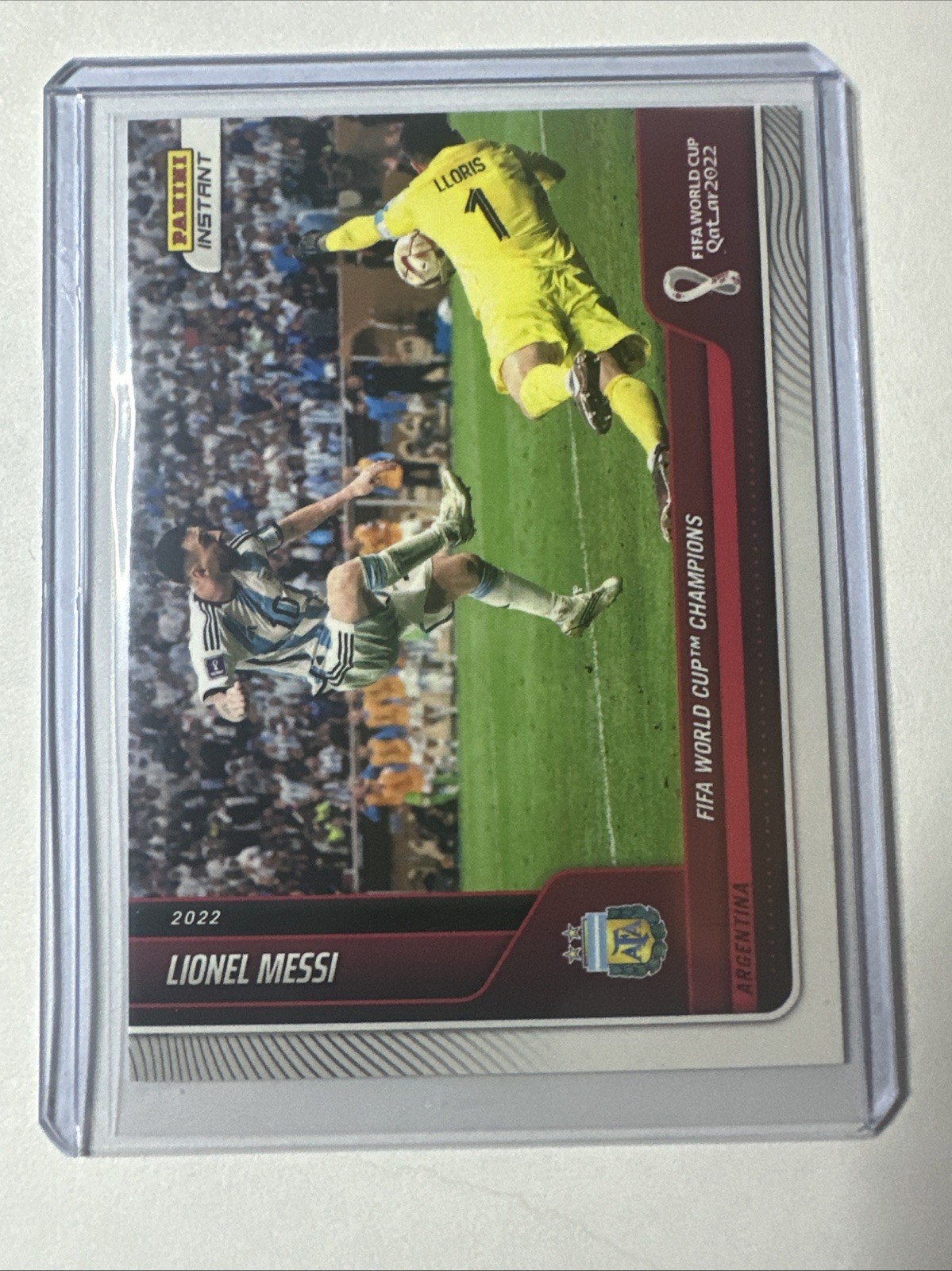 2022 WORLD CUP QATAR Panini Instant 130 LEO MESSI SCORES ARGENTINA PRESALE