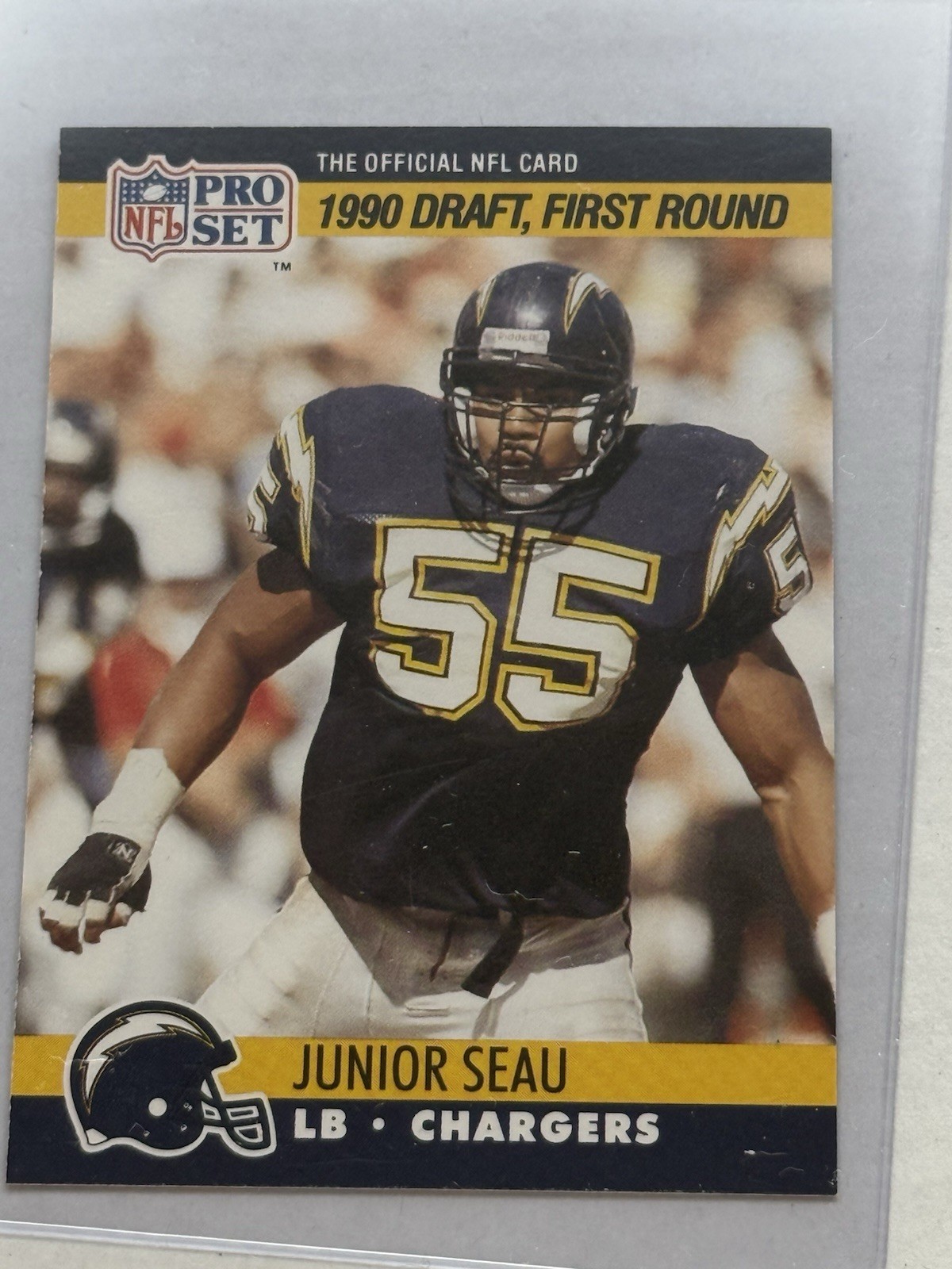 1990 Pro Set #673 Junior Seau San Diego Chargers Draft, First Round