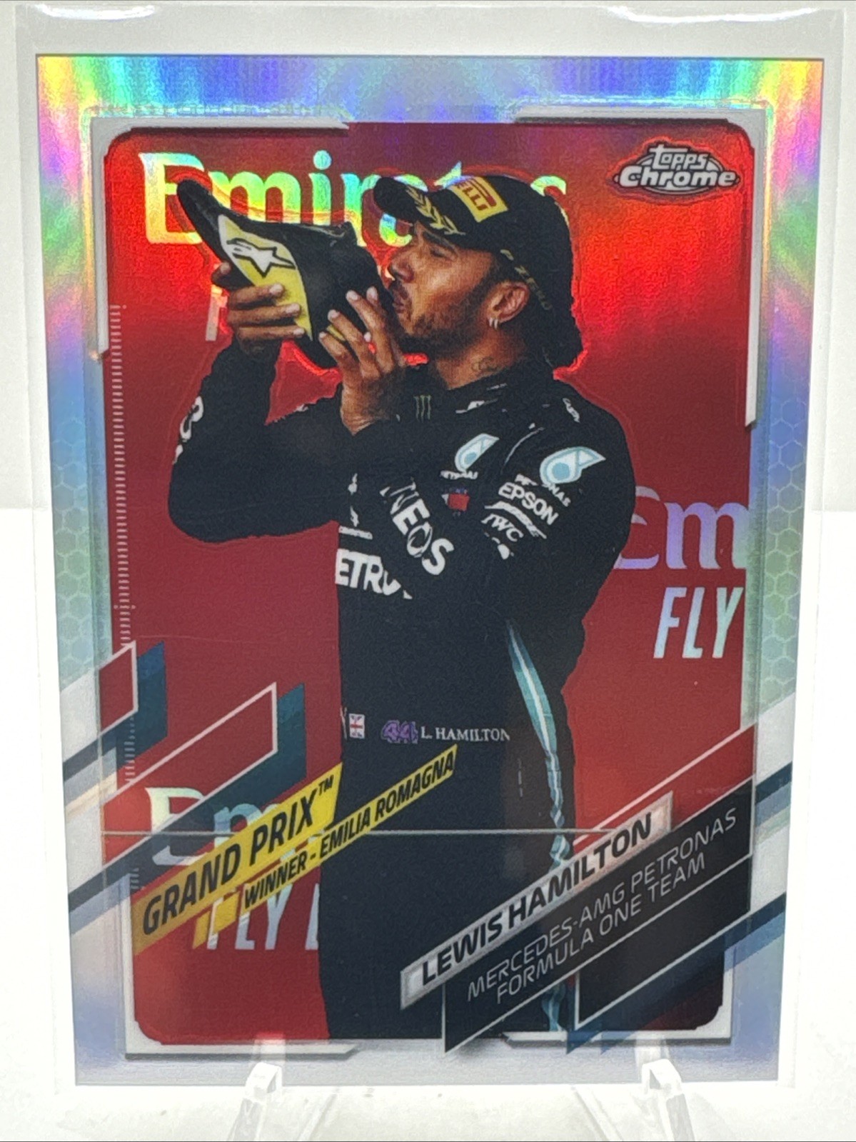 2021 Topps Chrome Formula 1 – Grand Prix Winners Lewis Hamilton #150 Refractor
