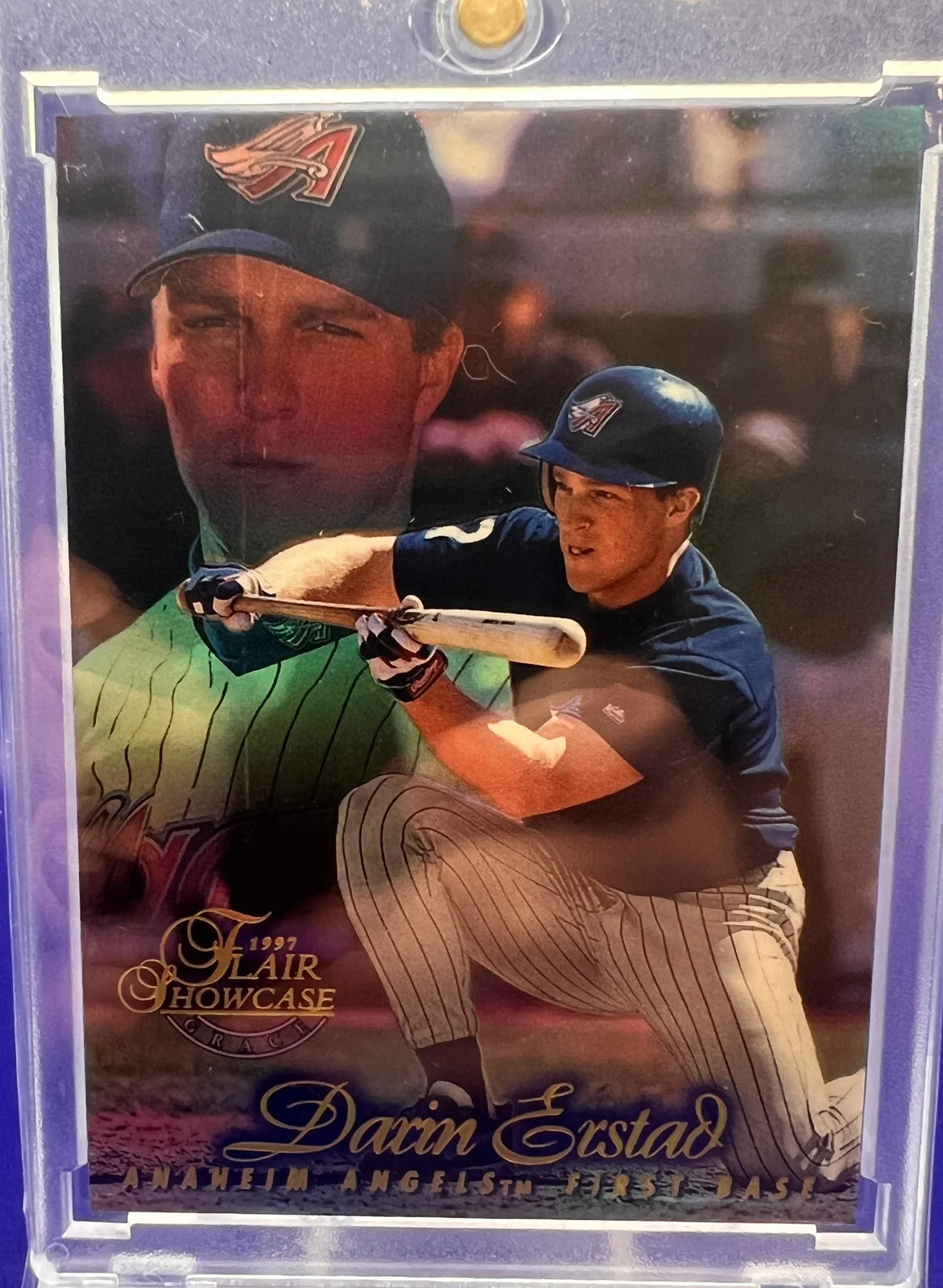 1997 Flair Showcase Darin Erstad Row 1 Anaheim Angels