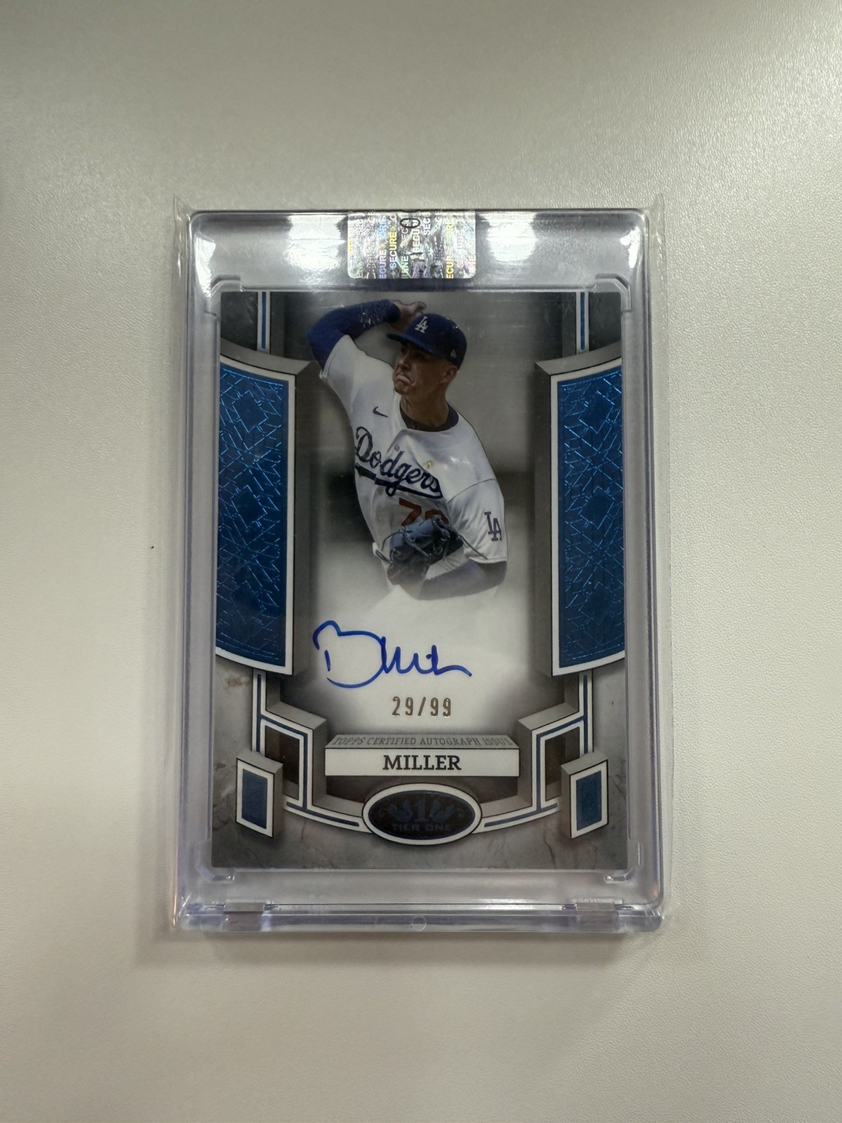2024 Topps Tier One Break Out Auto Bobby Miller Dodgers Blue #/99