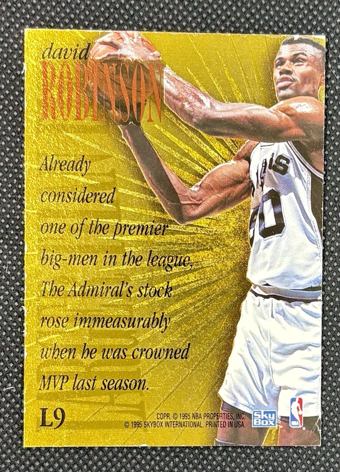 1995-96 Skybox Premium – Larger than Life David Robinson #L9