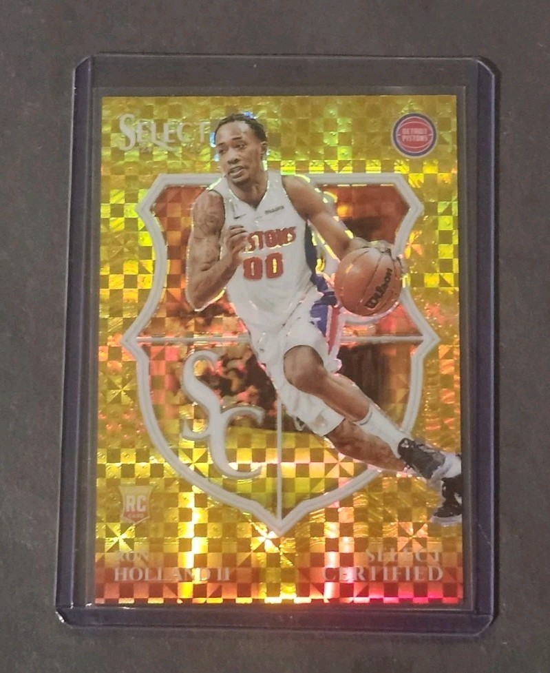 2024-25 Panini Select – Select Certified Ron Holland Gold Prizm /10 RC