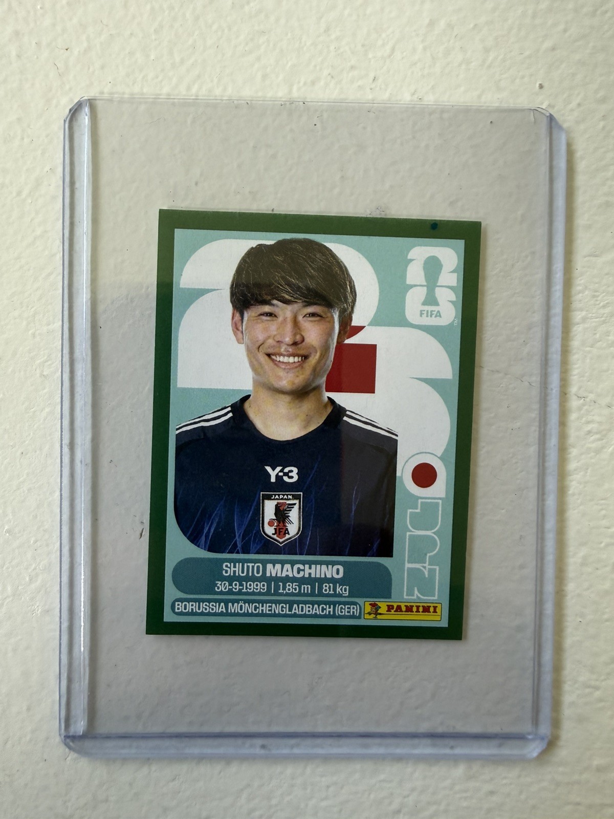 2026 USA Fifa World Cup Panini Sticker Green Border Japan SHUTO MACHINO JPN17