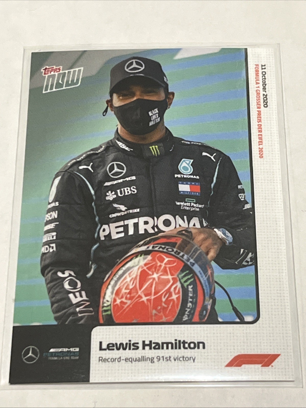 2020 Topps Now F1 /3982 Lewis Hamilton #006 Rookie RC