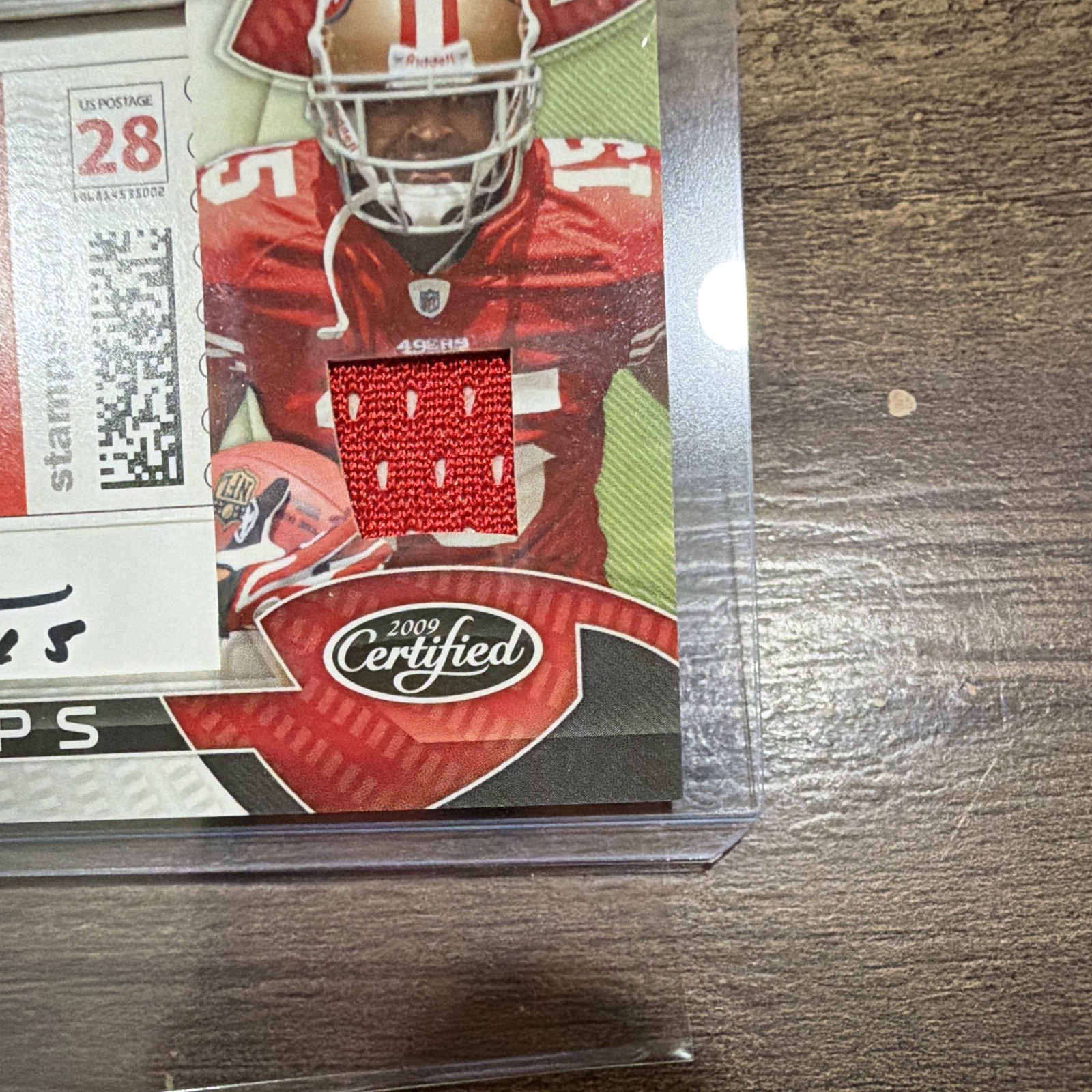 2009 Certified Souvenir Stamps Michael Crabtree Auto/Jersey/Stamp #14/20
