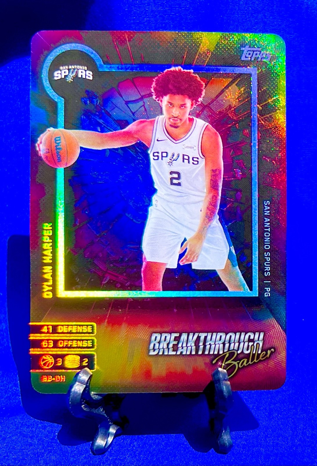2025 Topps Match Attax Foil Dylan Harper Breakthrough Baller #BB DH RC SPURS