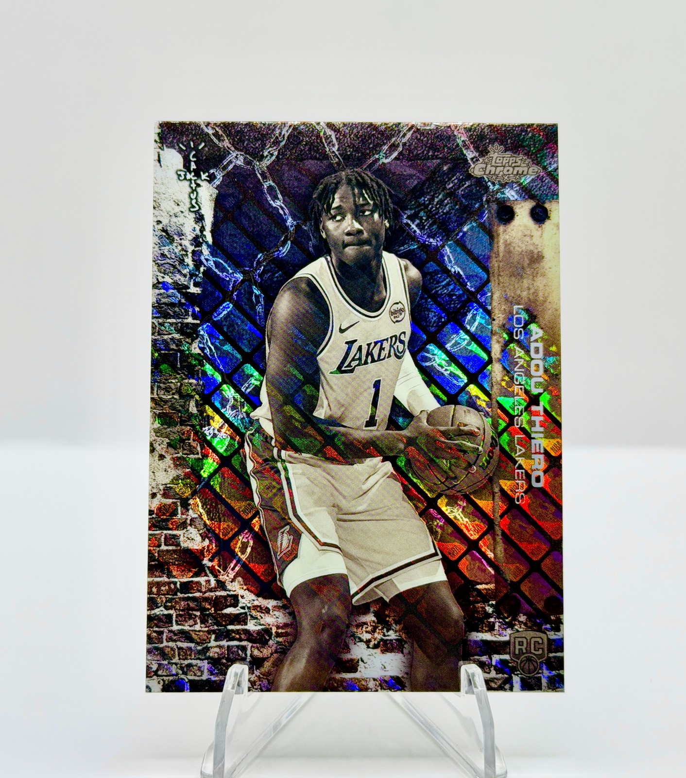 ADOU THIERO 2025-26 Topps Chrome Cactus Jack Rookie LogoFractor Lakers #96 RC SP