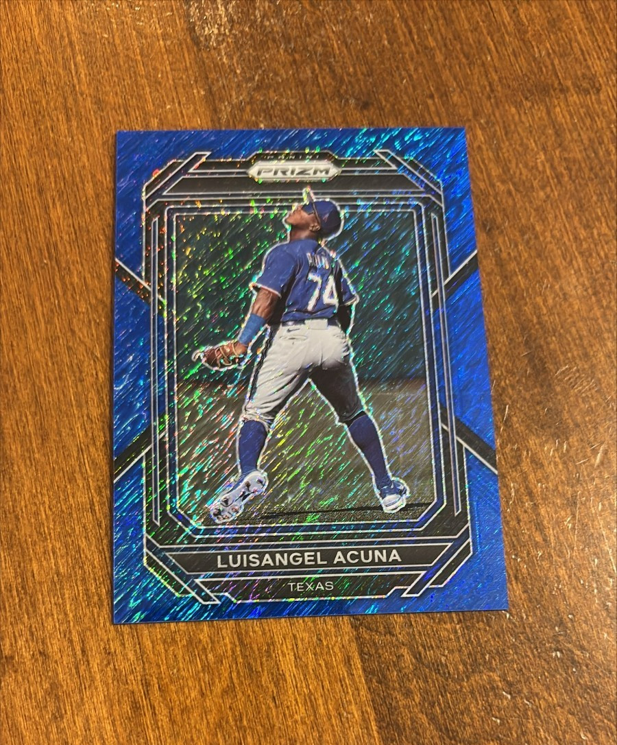 Luisangel Acuna 2023 Panini Prizm Blue Shimmer #13 Rangers New York Mets 7/7
