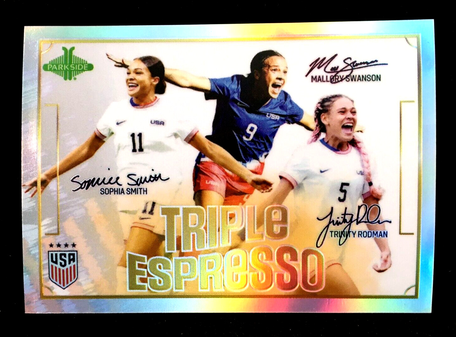 2024 Parkside TRIPLE ESPRESSO Refractor – USWNT Olympic Gold – Limited to 6,675
