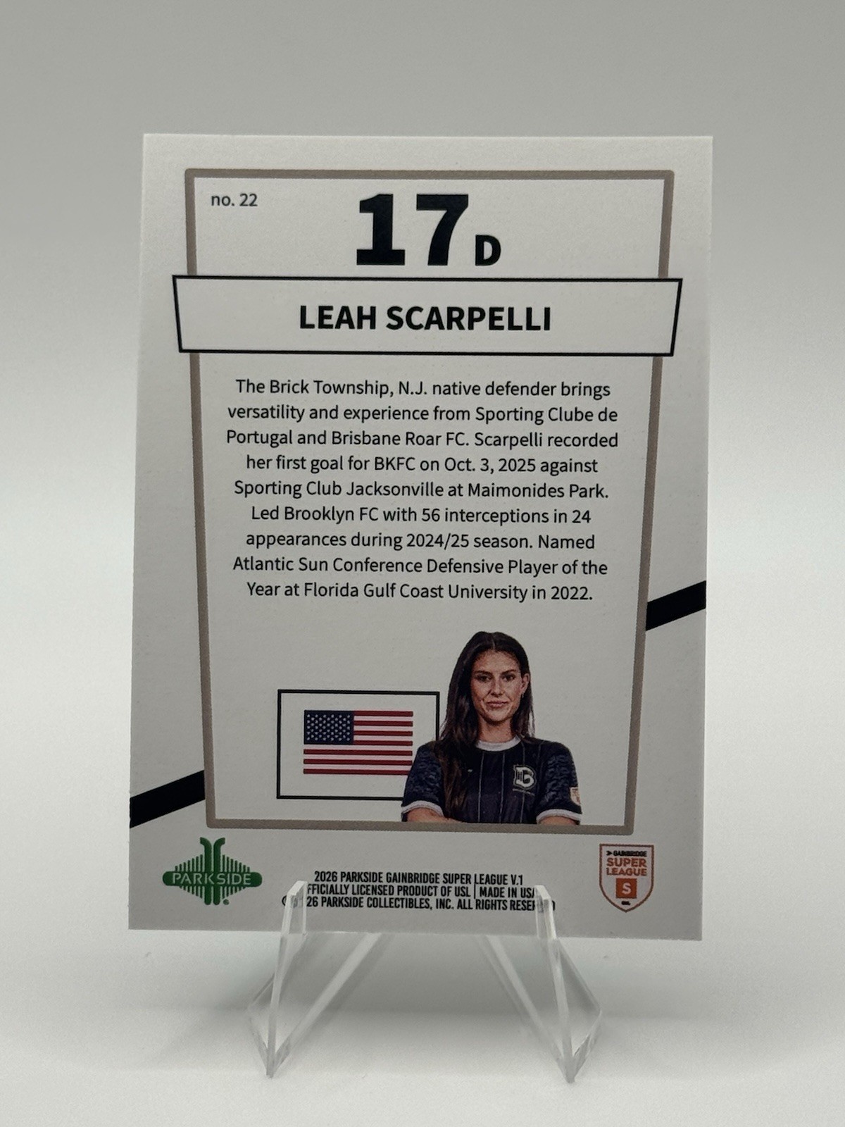 2026 Parkside Gainbridge Super League #22 Leah Scarpelli Purple Foil