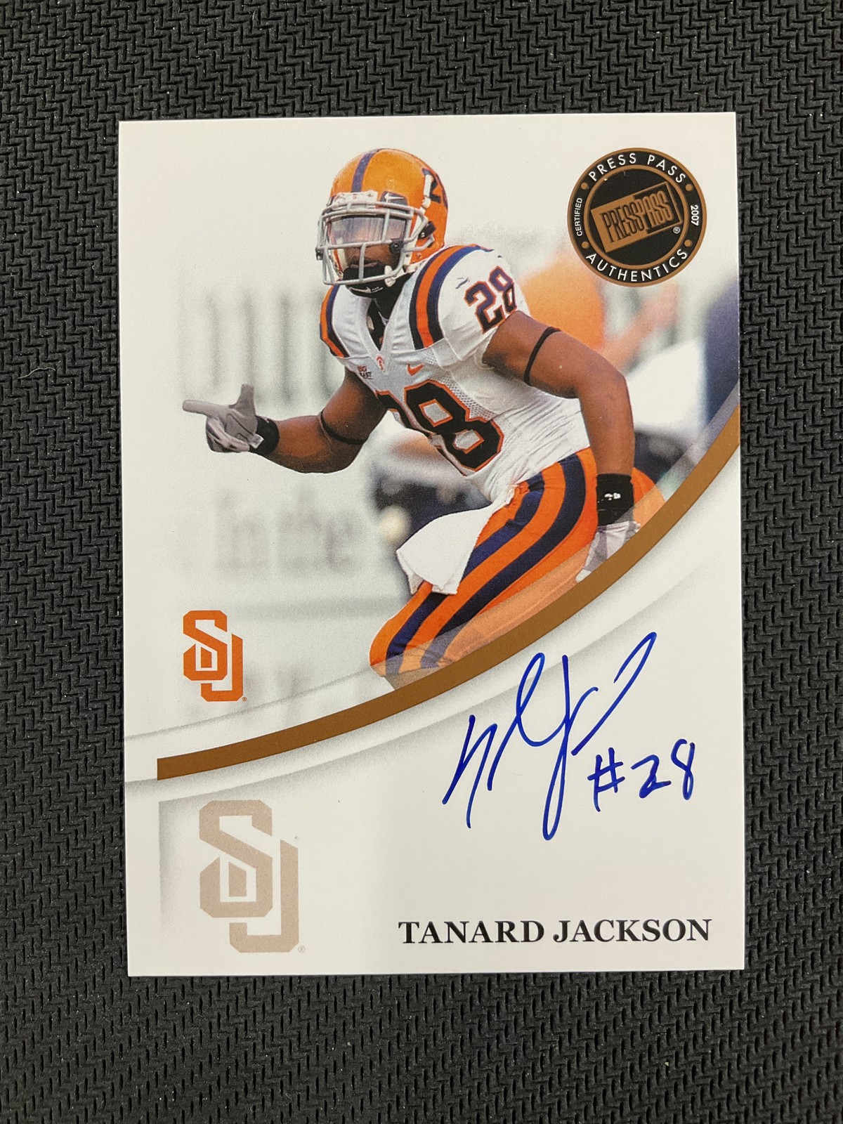 2007 Press Pass #NNO Tanard Jackson Autographs Bronze Syracuse Orange