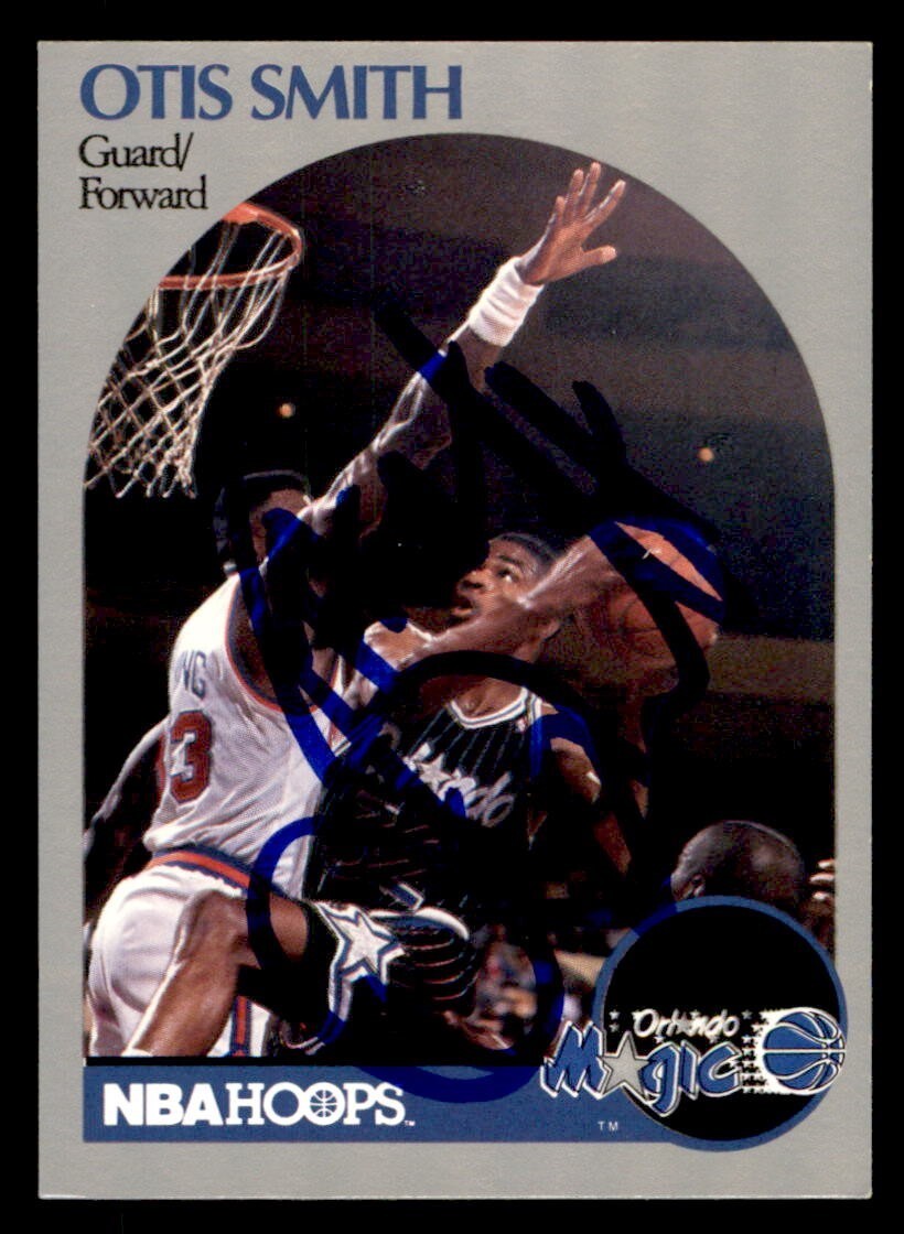 1990 Hoops Basketball #221 Otis Smith Signed Autograph (no COA)