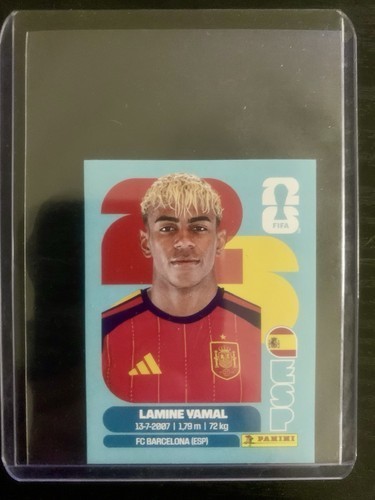Lamine Yamal rookie ESP 15 – Latina Variant – 2026 Panini FIFA World Cup Sticker