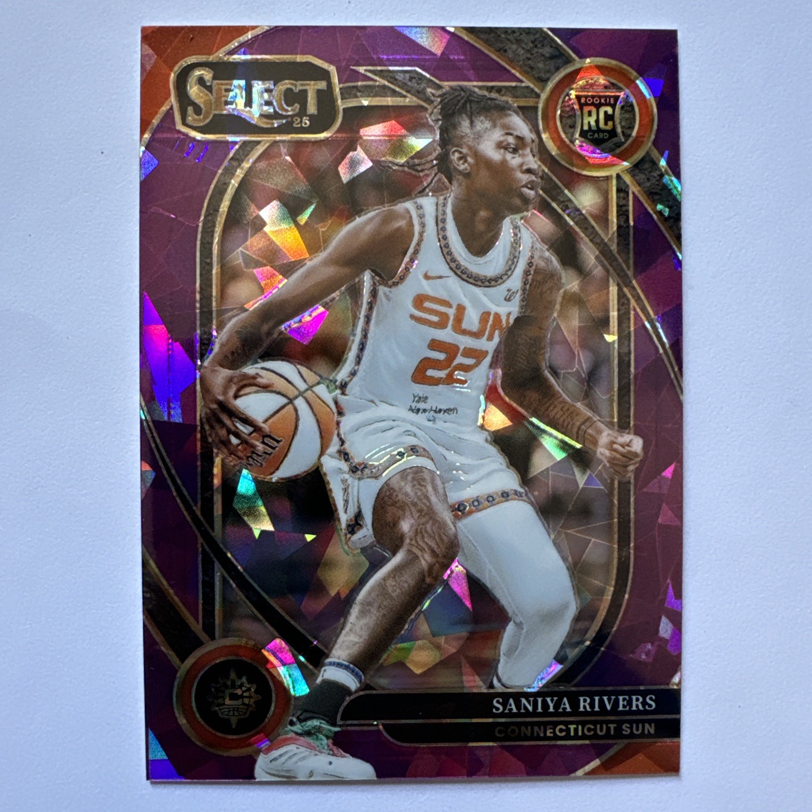 2025 SELECT WNBA BASKETBALL SANYIA RIVERS PURPLE ICE PRIZM 008/149