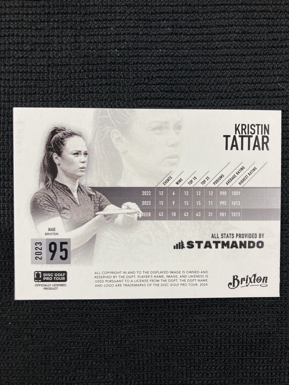2023 Brixton Disc Golf Flagship Kristin Tattar Brixton Parallel #95