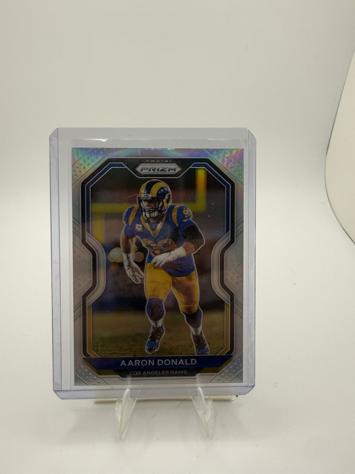 2020 Prizm Silver Prizm #277 Aaron Donald Los Angeles Rams FOOTBALL Card 2D