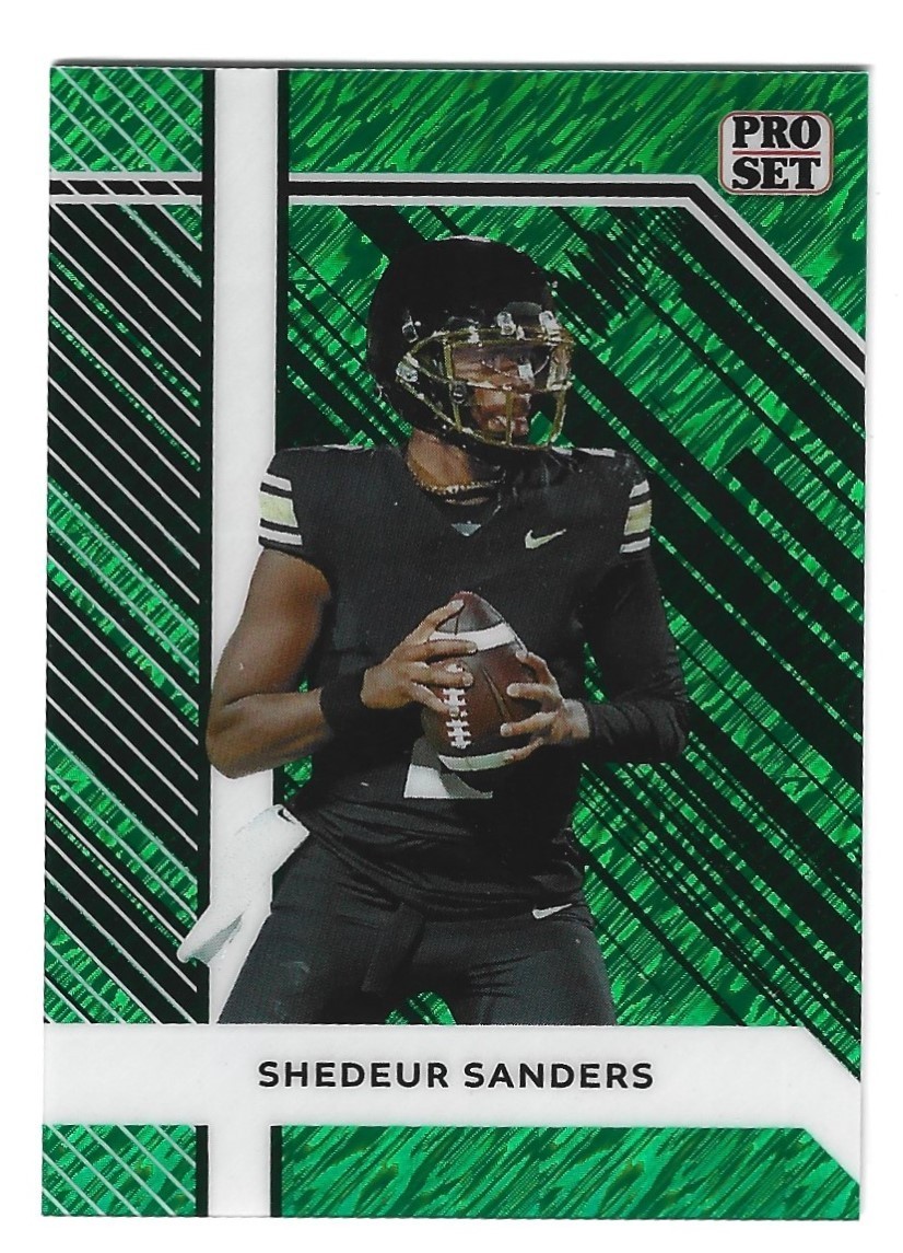 2024 Leaf Collective Shedeur Sanders Pro Set Base PSB-244 Green Shimmer 6/7