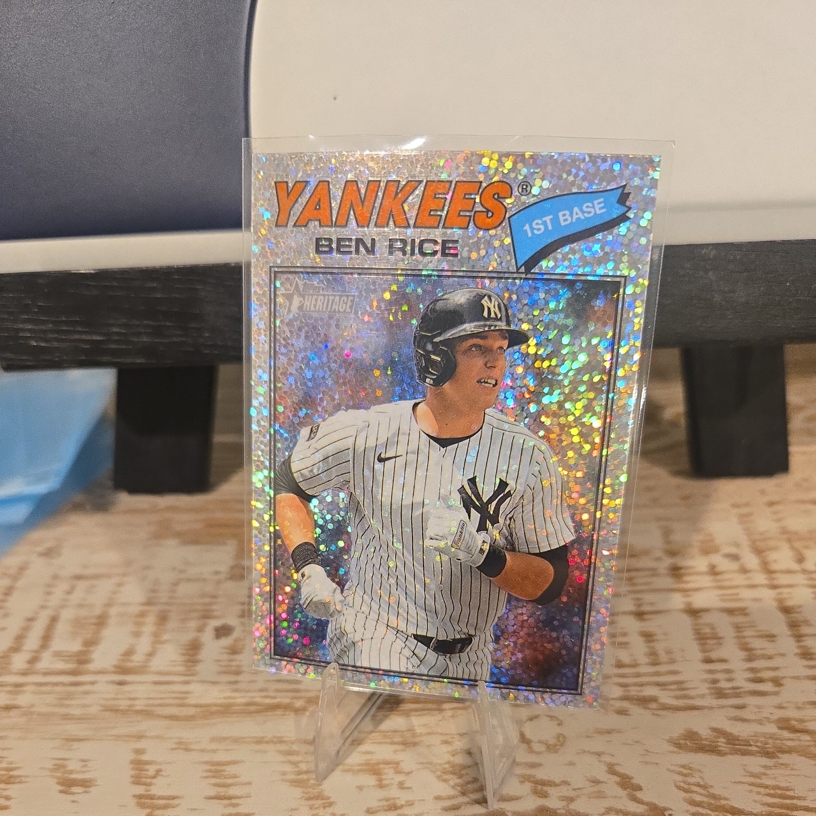 Ben Rice Silver Sparkle Refractor – 2026 Topps Heritage #189 Chrome Yankees