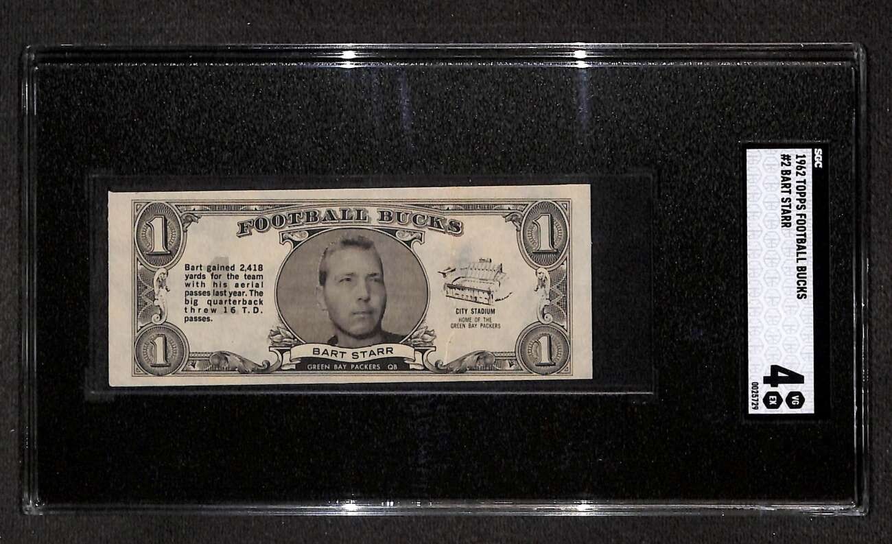 1962 Topps Bucks #2 Bart Starr HOF SGC 4 VGEX B105746