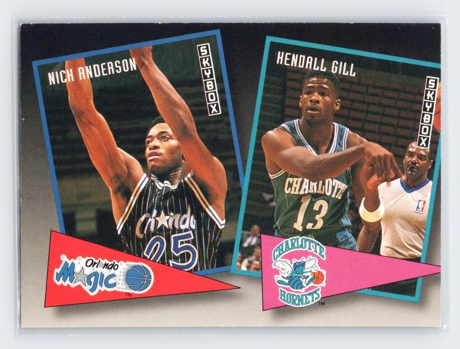 1992-93 SkyBox #ST10 Nick Anderson / Kendall Gill School Ties